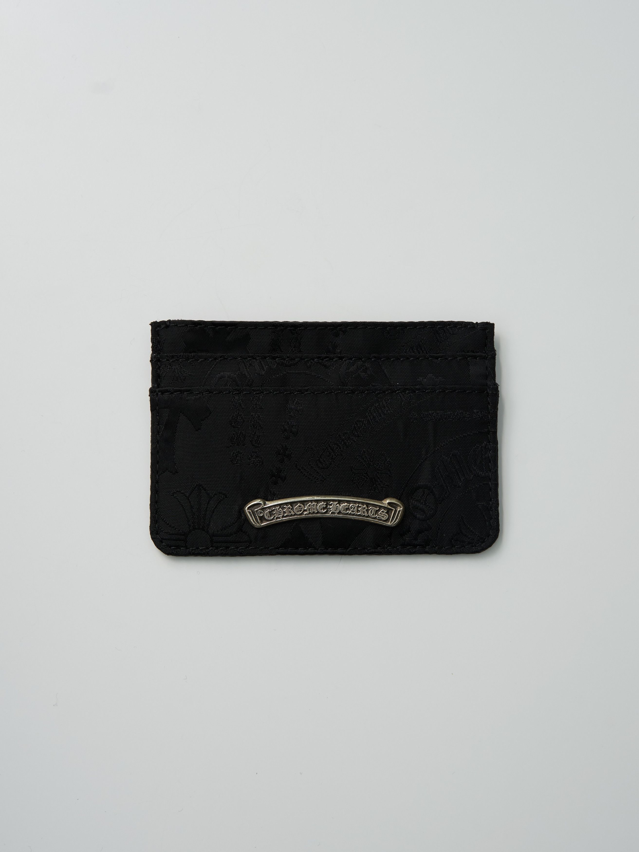 Chrome Hearts Chrome Hearts Motif Nylon Scroll Label Card Holder Black Size ONE SIZE - 1 Thumbnail