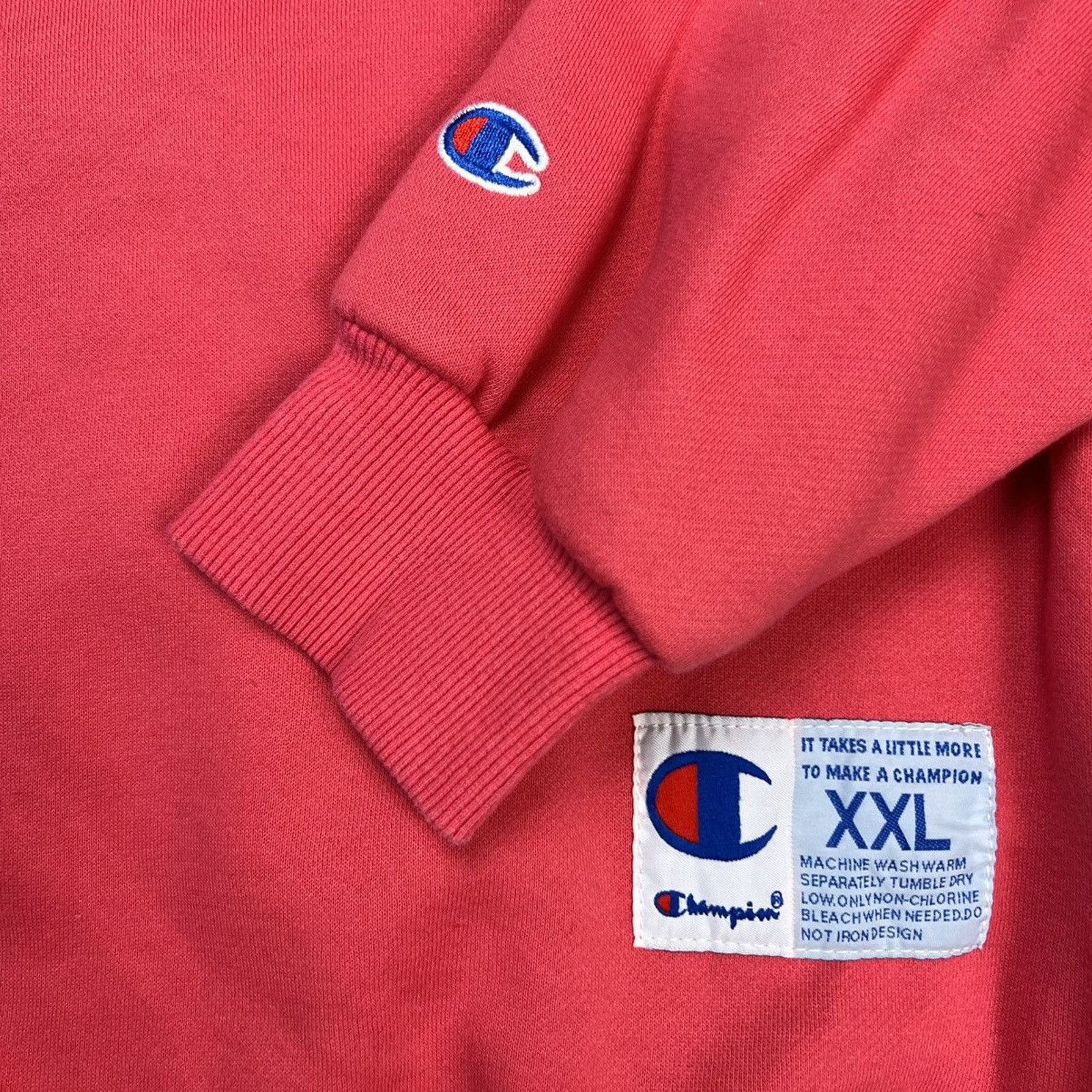 Champion × Vintage Champion Sweatshirt Script Athletic Pullover Long Sleeve Size US XL / EU 56 / 4 - 3 Thumbnail