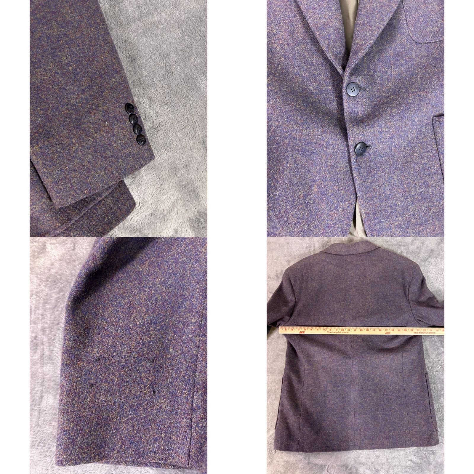 Vintage Strathmore by Anderson-Little Richman Brothers Blazer 48R Wool Tweed Green Men Sport Coat USA Made Size 48R - 8 Thumbnail