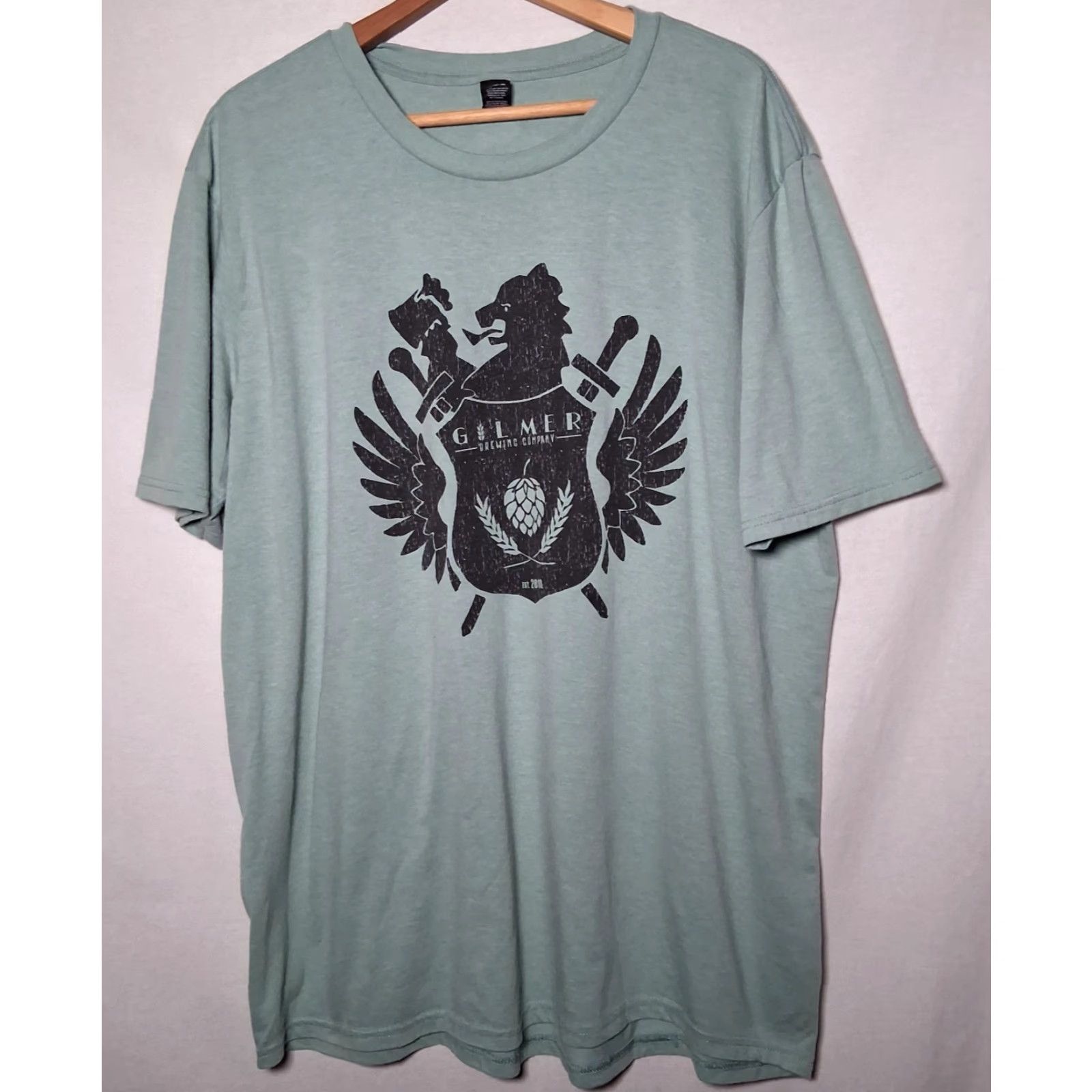 Vintage VINTAGE Gilmer Brewing Company Shirt Men 2XL Green Texas Craft Beer Brewery Hops Barley shirt 2XL Green District Crew Neck graphic Men Size US XXL / EU 58 / 5 - 3 Thumbnail