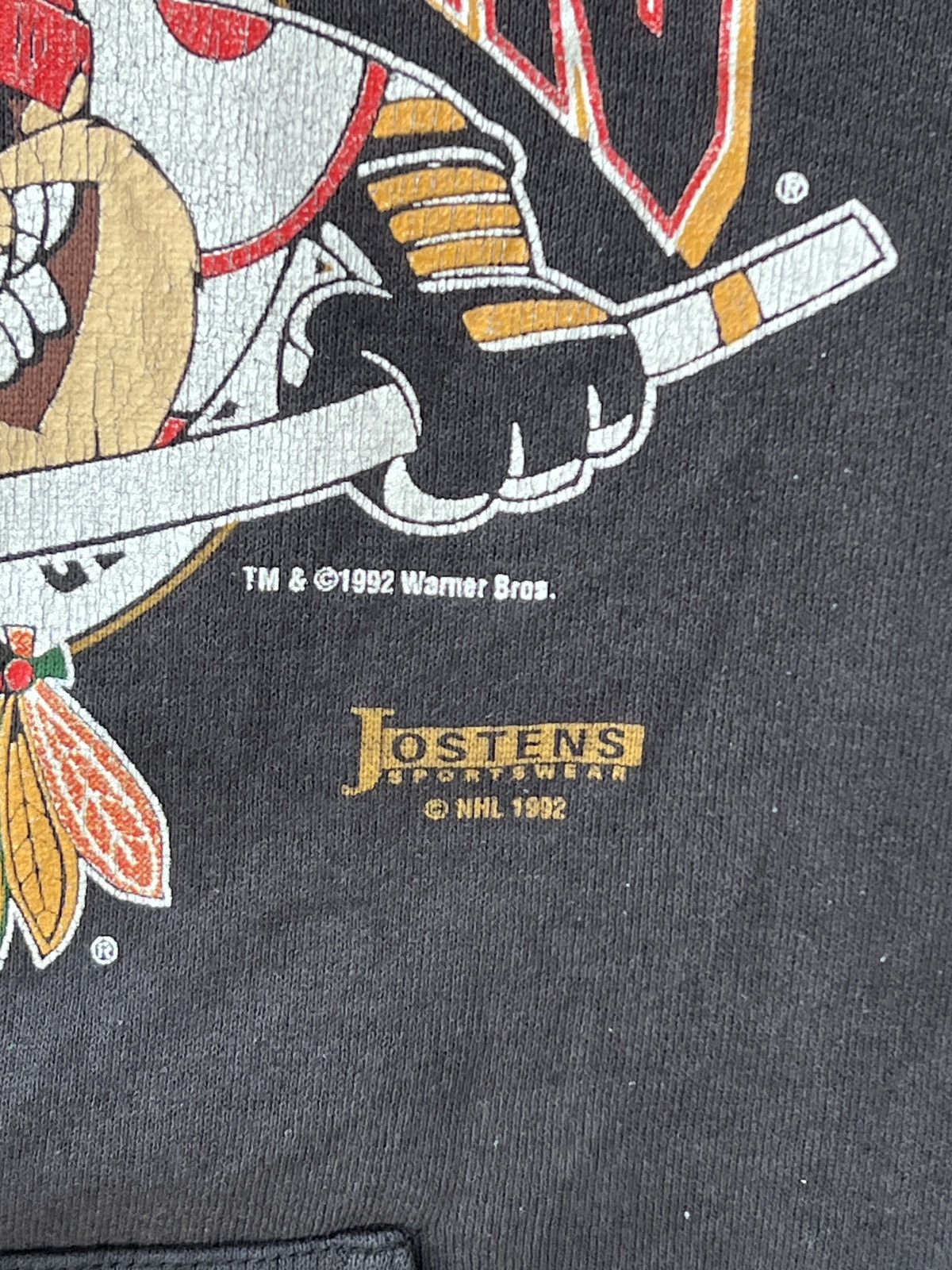 NHL Vintage 1992 Taz NHL Chicago Blackhawks Looney Hoodie Large Size US L / EU 52-54 / 3 - 6 Thumbnail