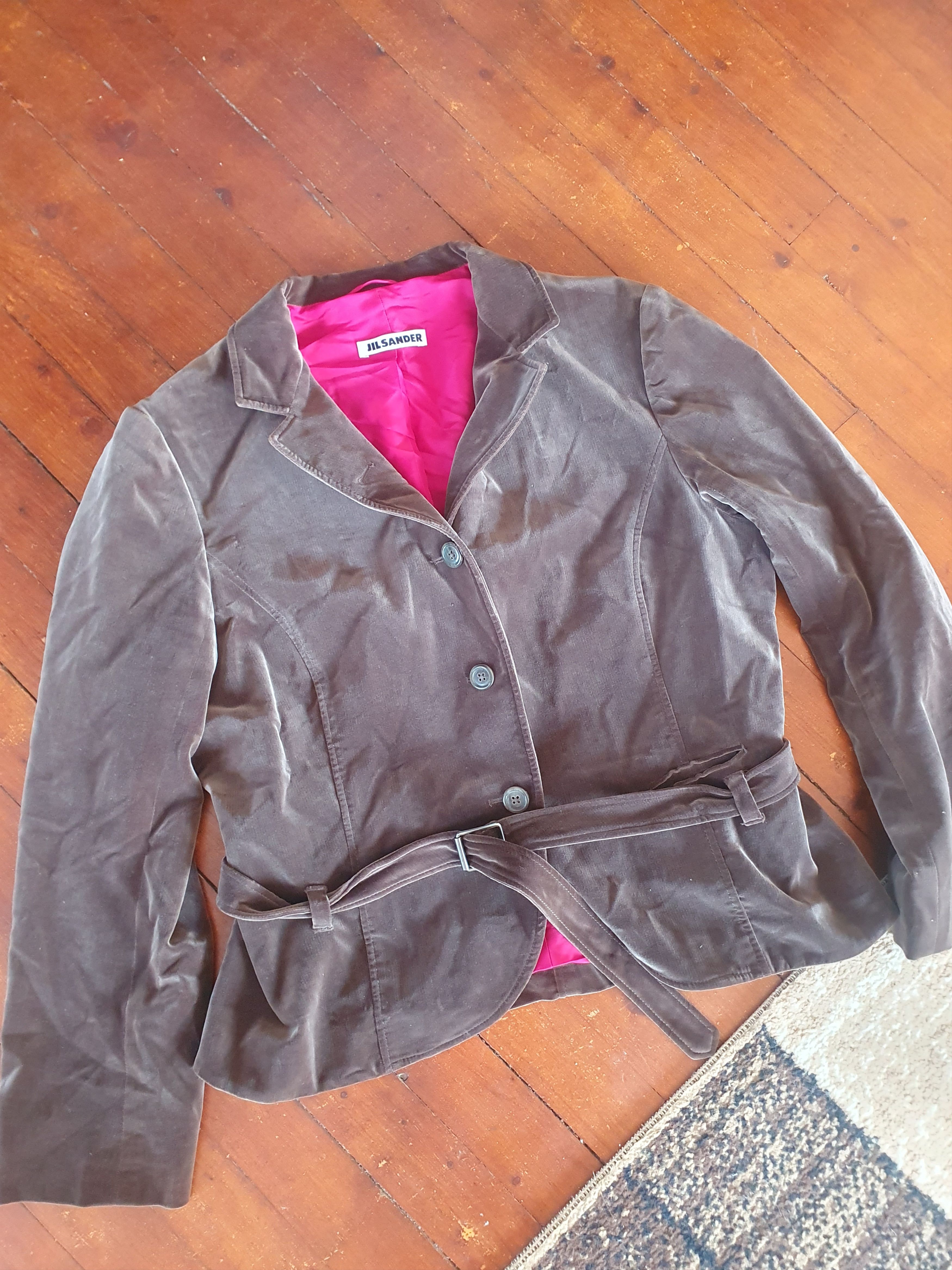 Jil Sander Jil Sander Made in Italy Cotton Plush Belt blazer sz 42 Size M / US 6-8 / IT 42-44 - 3 Thumbnail