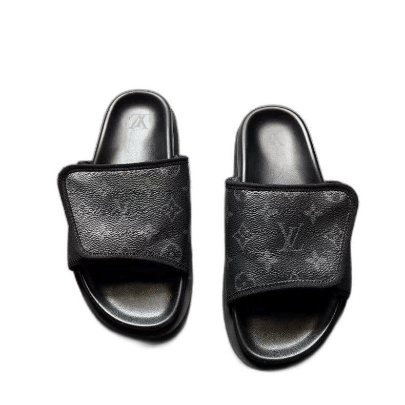 Louis Vuitton Louis Vuitton Black Slide Sandals Size 41-2506 Size US 9 / EU 42 - 1 Thumbnail