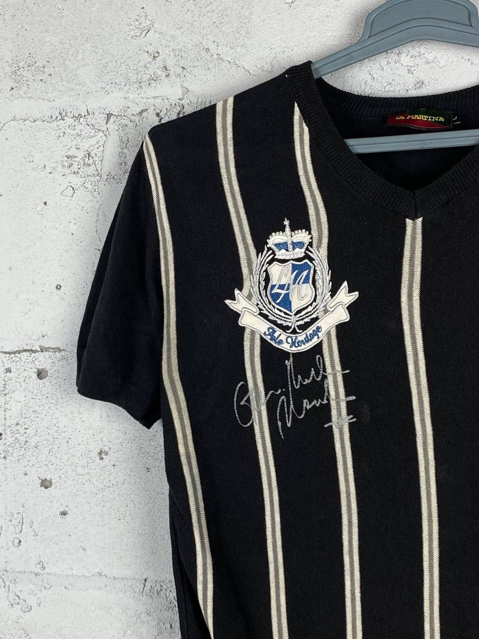 La Martina × Vintage La Martina Polo Ralph Lauren Style T-shirt Knitted Size US L / EU 52-54 / 3 - 3 Thumbnail