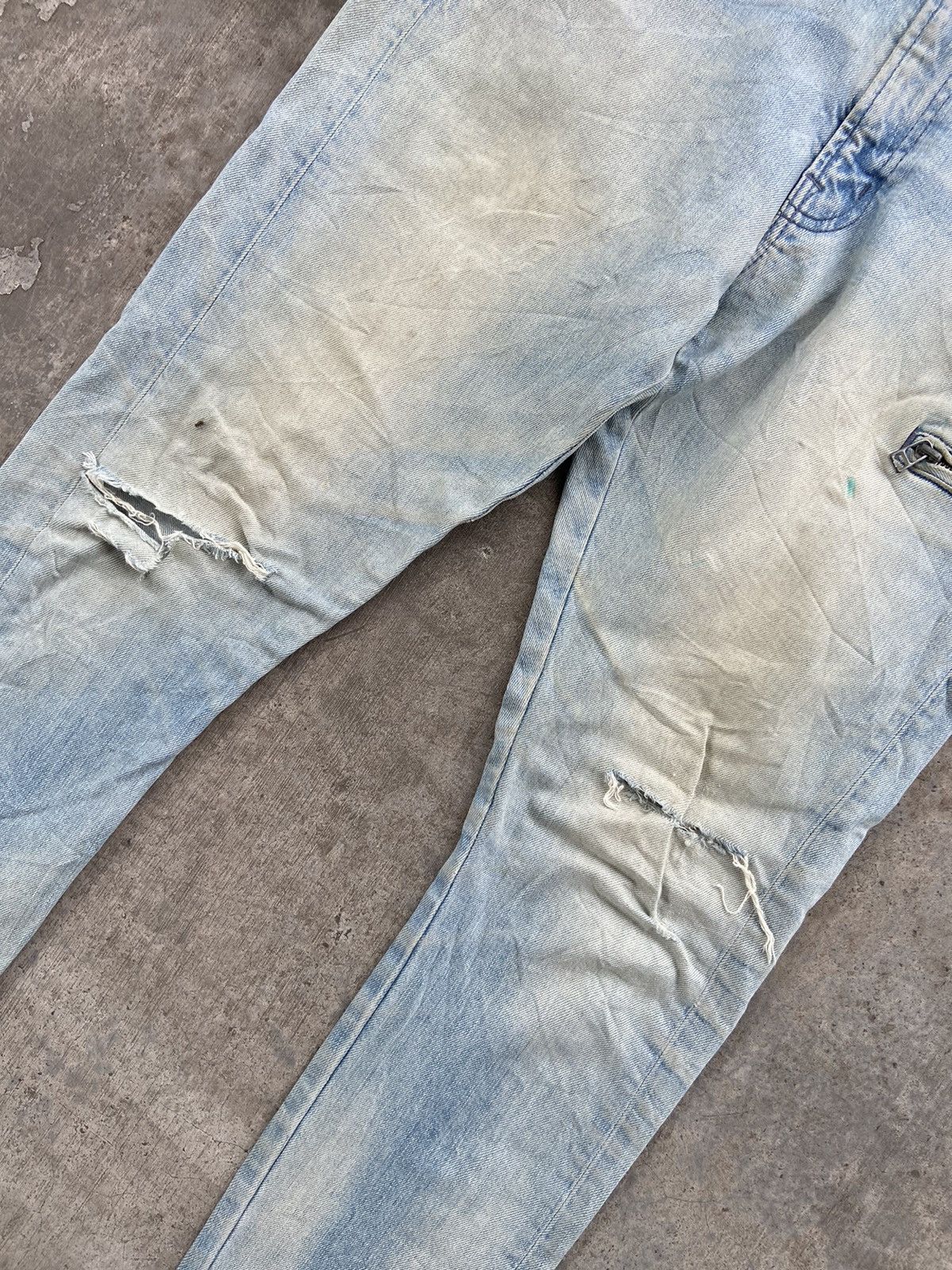 FR2 FR2 Denim Cowhide Distressed Knee Tappered Fits Denim Pants Size US 33 - 3 Thumbnail