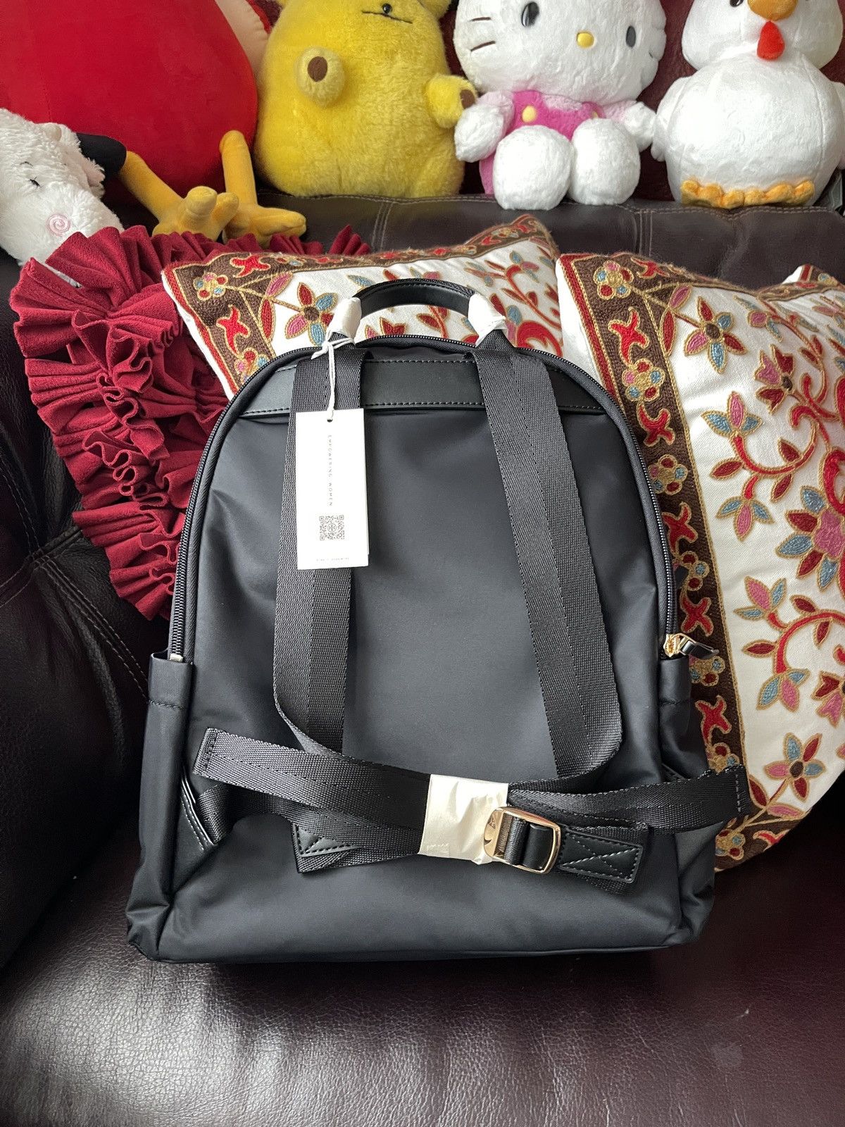 Tory Burch Latest New Tory Burch Ella Black Nylon Backpack 88368 $328 Size ONE SIZE - 4 Thumbnail
