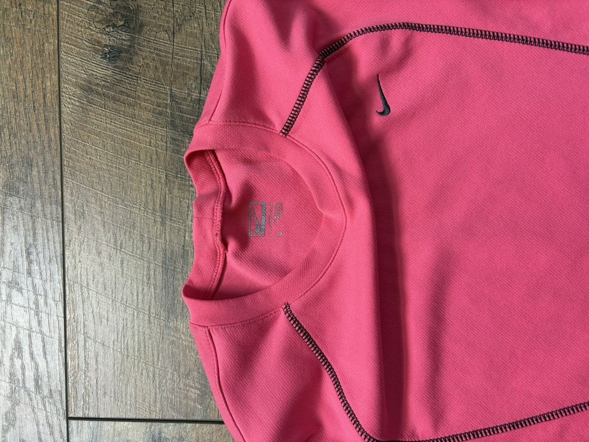 Nike Vintage 2000s Nike Dri Fit Workout Tee Pink and Black Size L / US 10 / IT 46 - 2 Thumbnail
