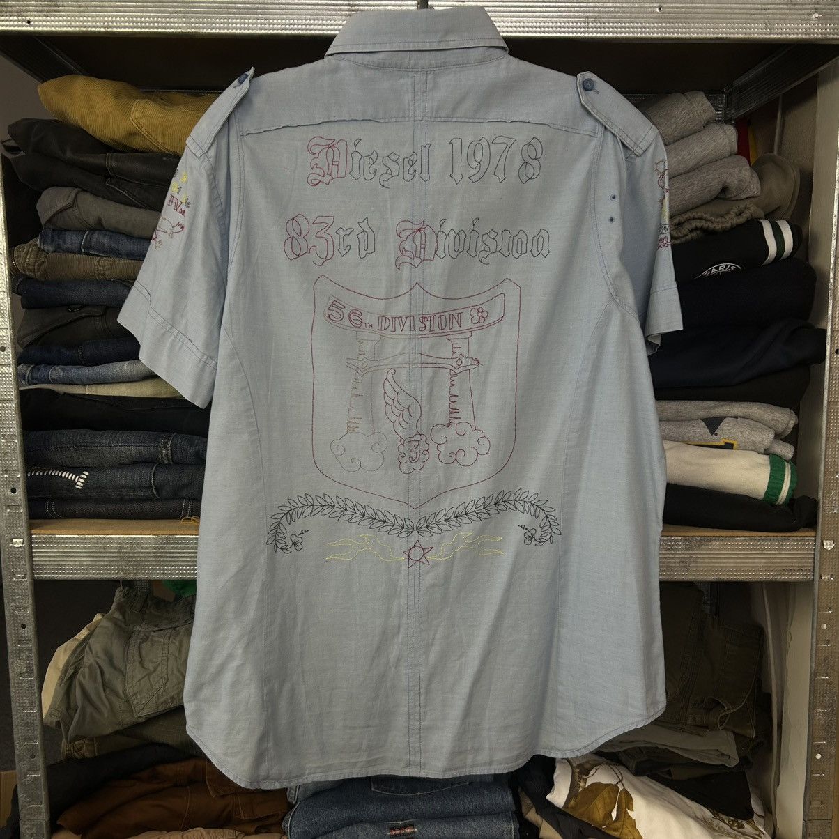 Diesel Vintage Diesel Big Logo Handmade y2k opium streetwear shirt Size US M / EU 48-50 / 2 - 8 Thumbnail