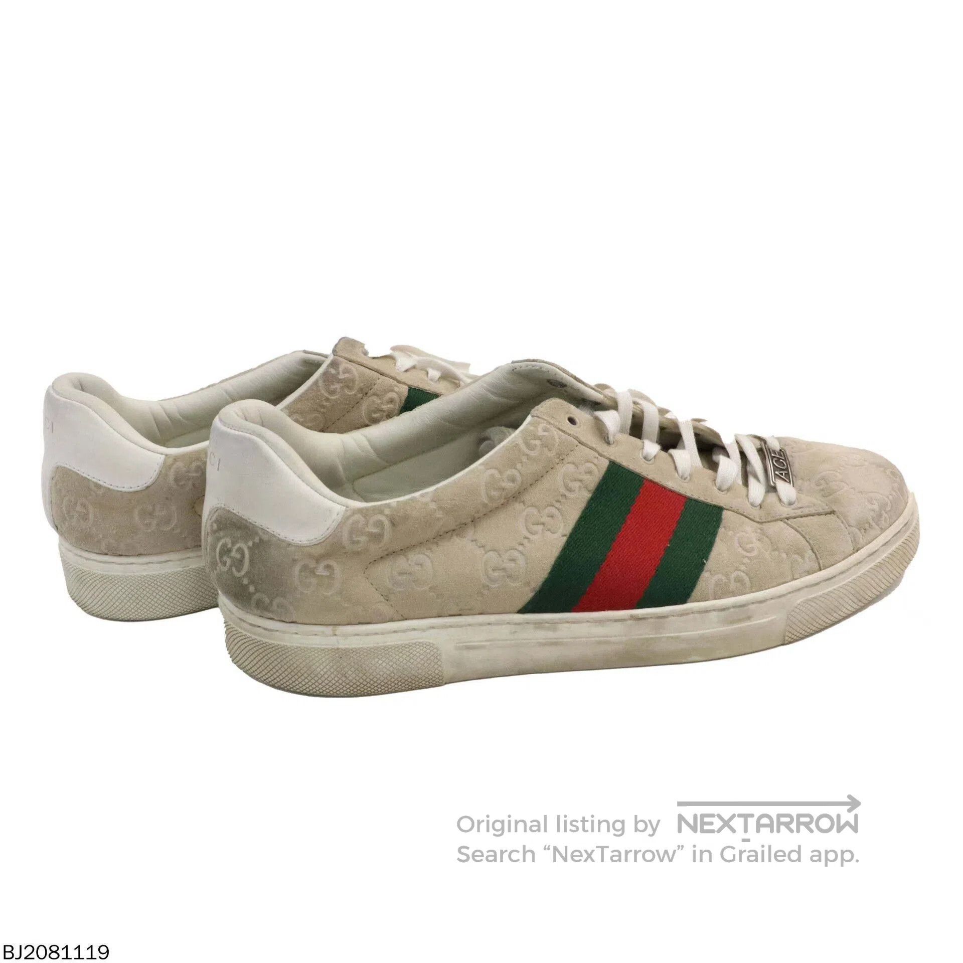 Gucci beige gucci ace low-top sneakers size 8. Size US 8 / EU 41 - 1 Thumbnail