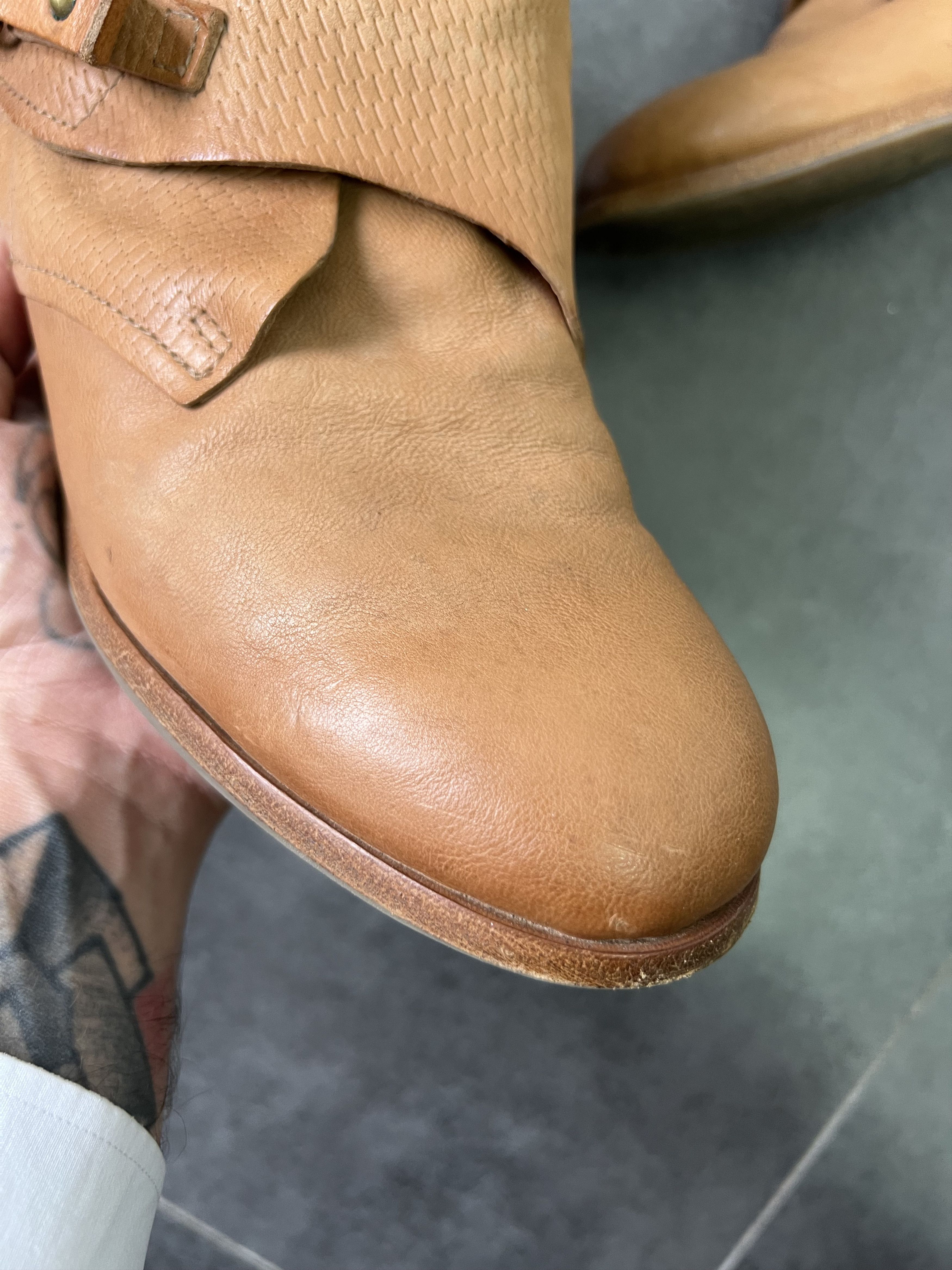 A.S.98 AS98 Scar Stitching Leather Boots Y2K Vintage Archive Opium Size US 7.5 / EU 40-41 - 5 Thumbnail