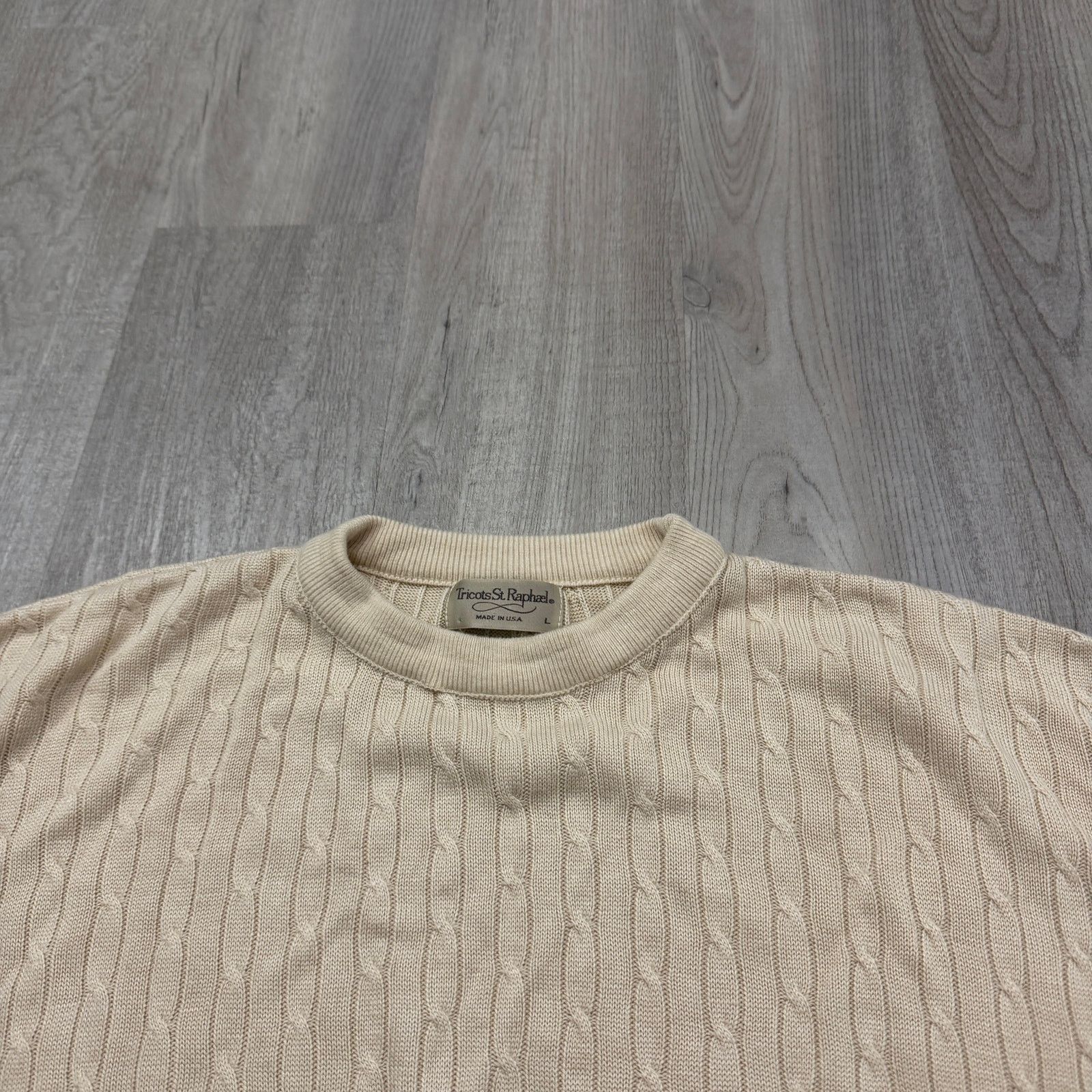 Vintage Vintage Tricots St. Raphael Sweater Large Cream Crewneck Size US L / EU 52-54 / 3 - 3 Thumbnail