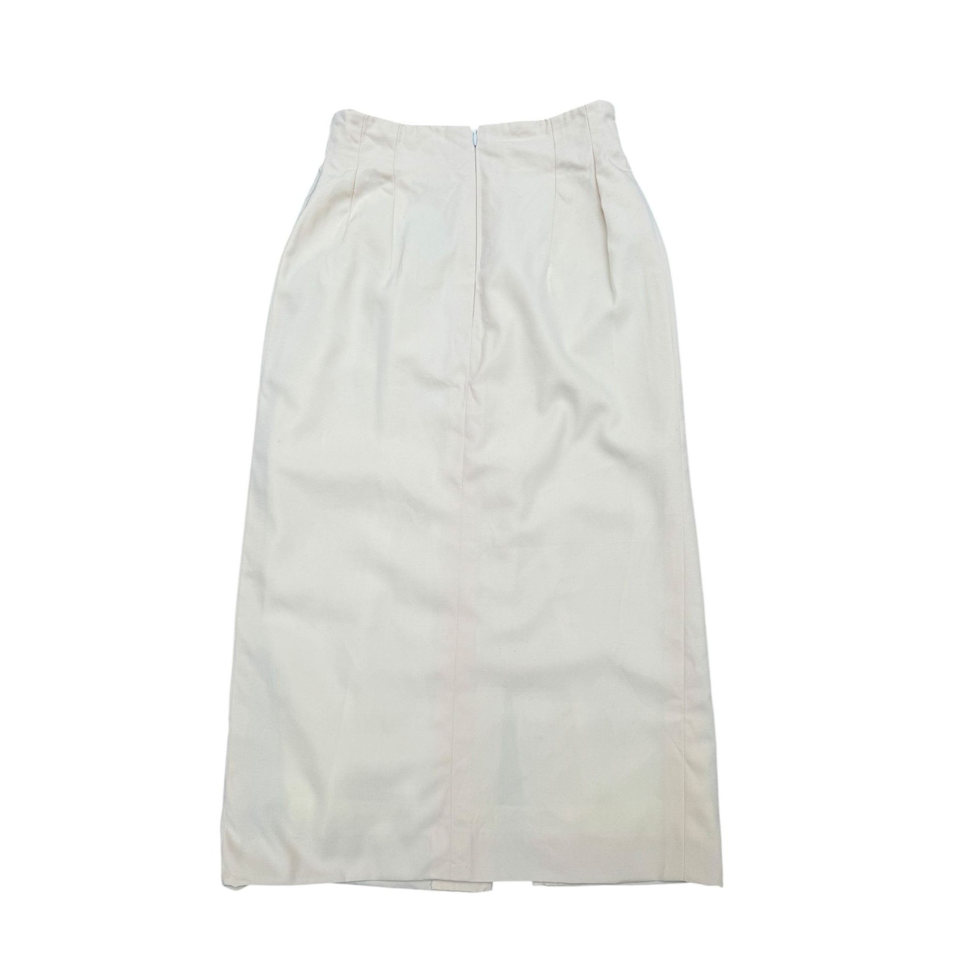 Celine Vintage Iconic Ecru Wool Long Skirt Size 25" / US 0 / IT 36 - 4 Thumbnail