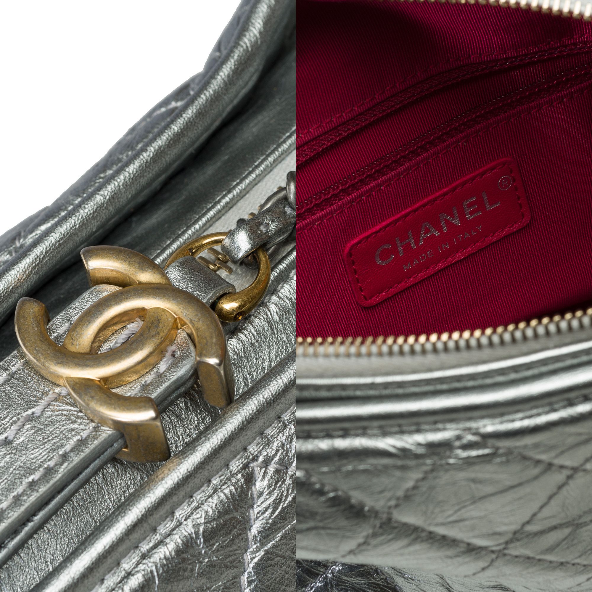 Chanel Chanel Gabrielle Bag in Silver Leather Size ONE SIZE - 6 Thumbnail