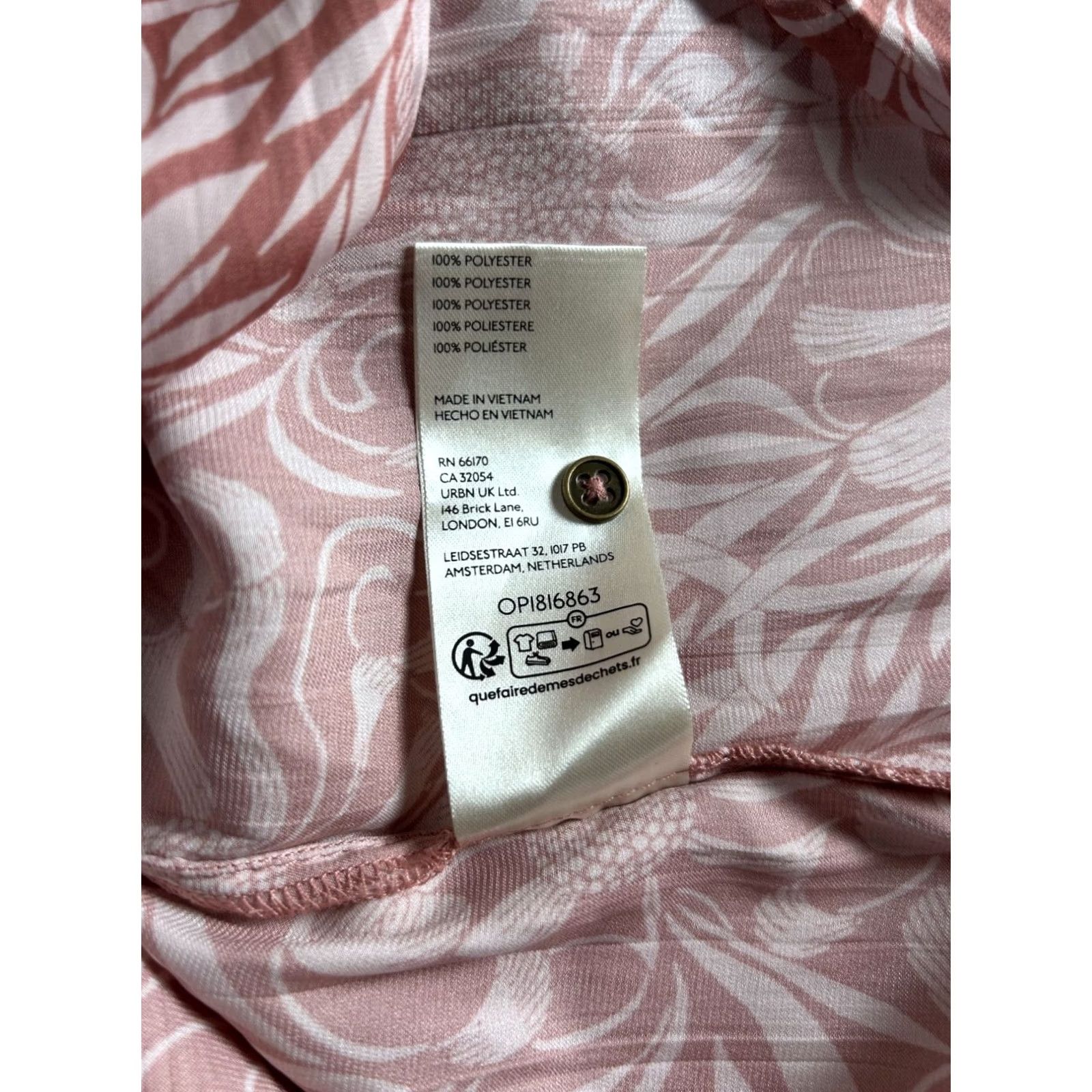 Anthropologie Florence Balducci for Anthropologie Womens Floral Button Down Boho Blouse 2X Pink White NWOT_Sold As Is Size XXL / US 16-18 / IT 52-54 - 5 Thumbnail