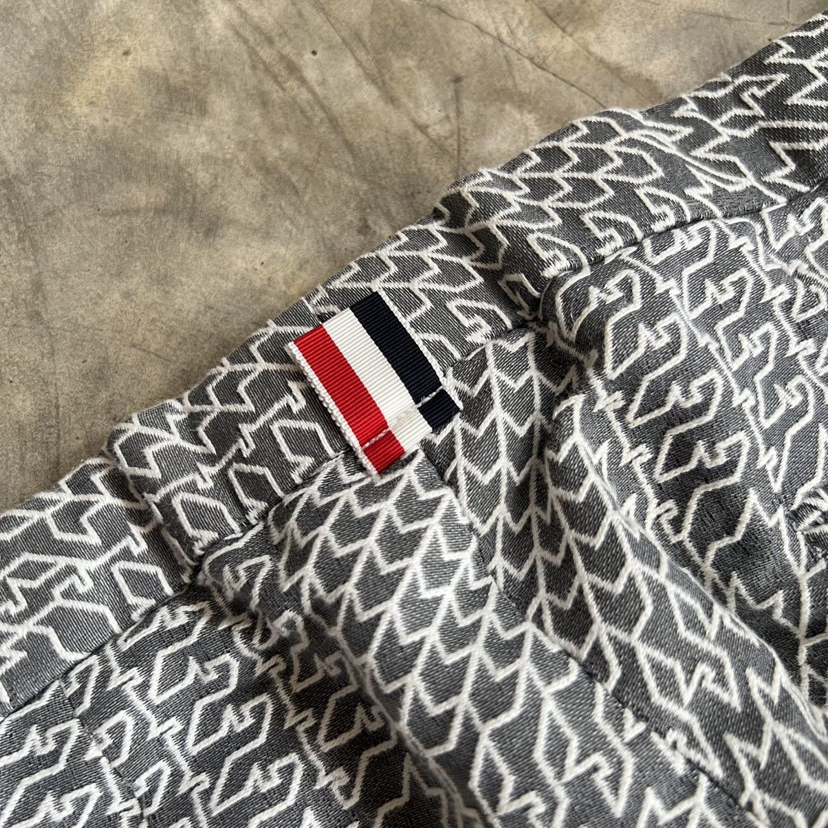 Thom Browne Thom Browne Grey Geometric Pattern Trousers Size US 36 / EU 52 - 6 Thumbnail