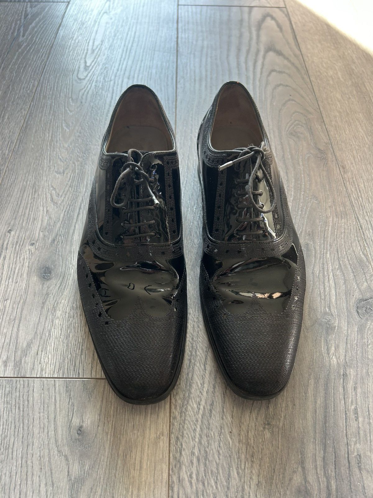 Dior Dior Homme Patent & Textured Leather Oxford Shoes Size US 8 / EU 41 - 4 Thumbnail