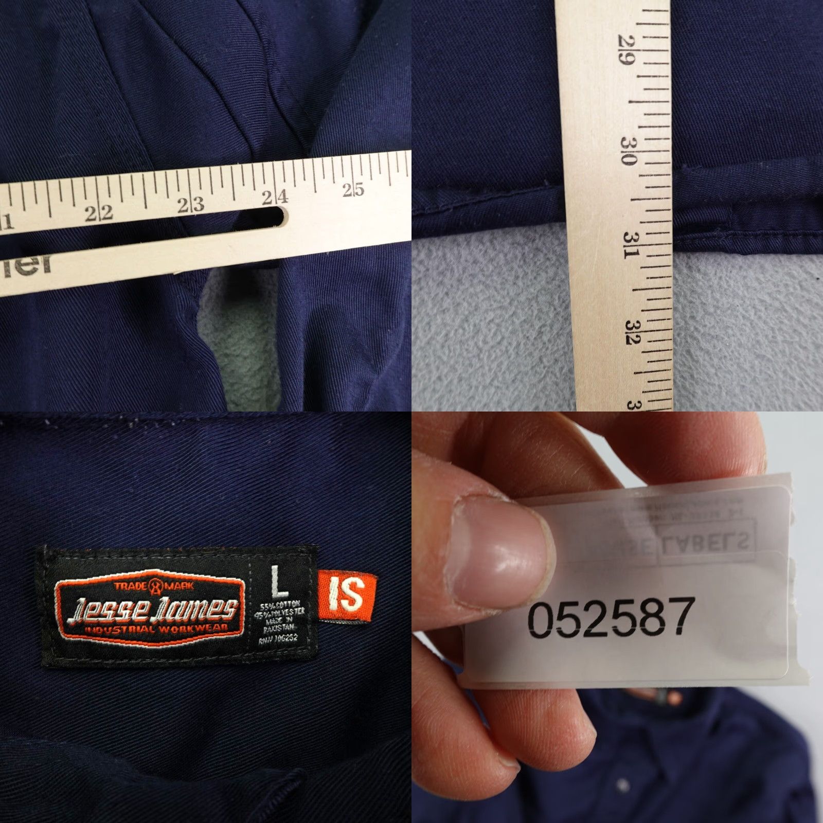Vintage Jesse James Shirt Mens L Blue Twill Button-Up Casual Workwear Shirt Size US L / EU 52-54 / 3 - 8 Thumbnail