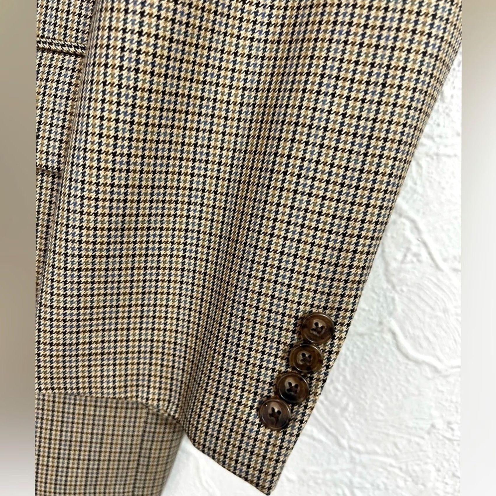 Joseph Abboud Joseph Abboud Blazer Jacket Mens 44 Regular Tan Plaid Silk Wool 2 Piece Suit Coat Jacket Blazer Mens Size 44R - 3 Thumbnail