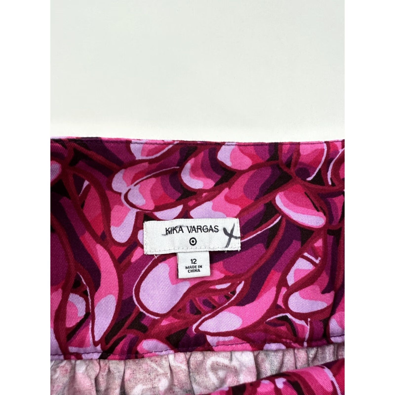 Vintage KIKA VARGAS X TARGET Skirt Women's 12 Pink Casual Mini Boho Size 34" / US 12 / IT 48 - 3 Thumbnail