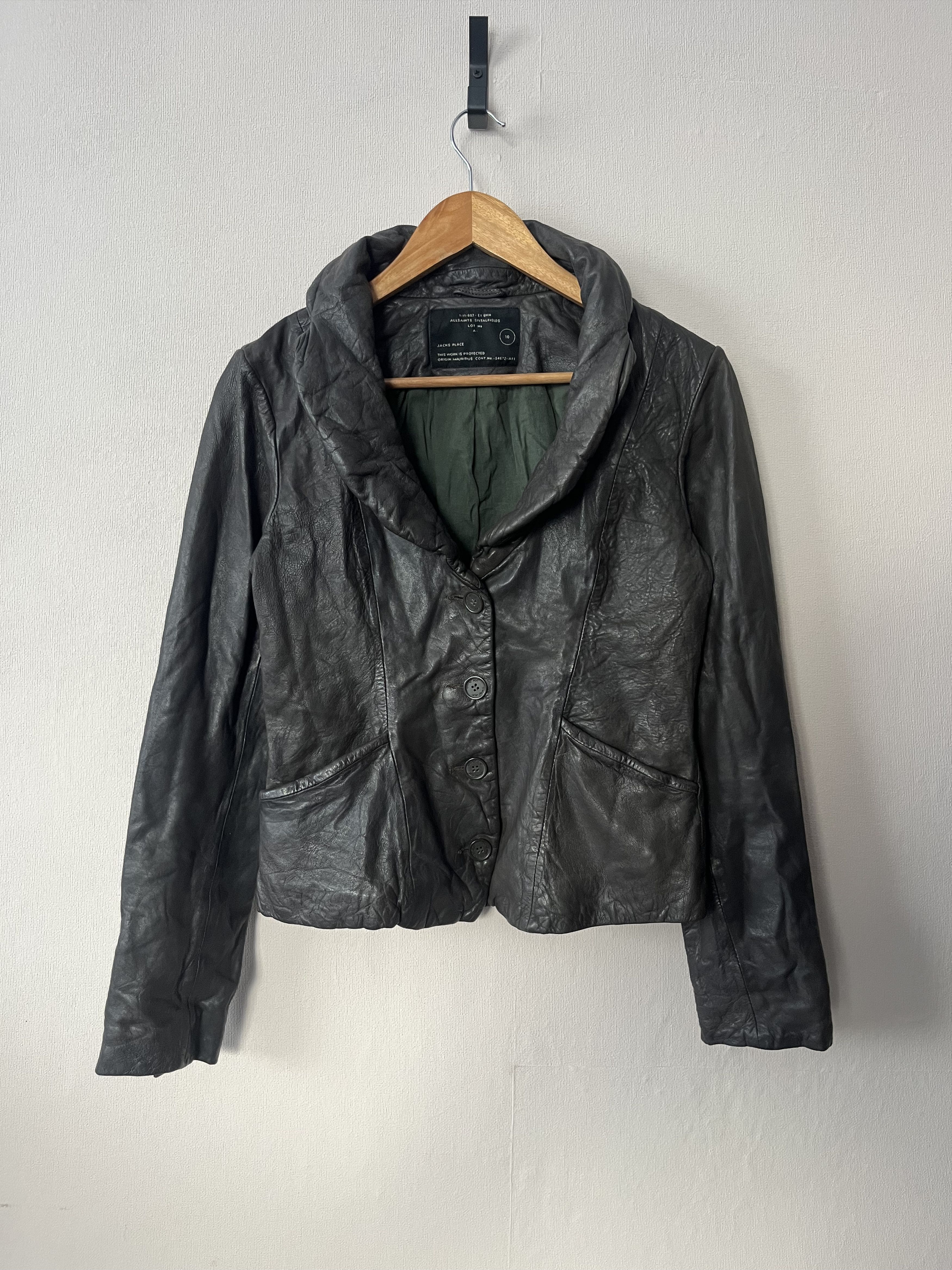 Allsaints All Saints Spitalfields Leather Jacket Size 10 Avant Garde Size L / US 10 / IT 46 - 1 Thumbnail
