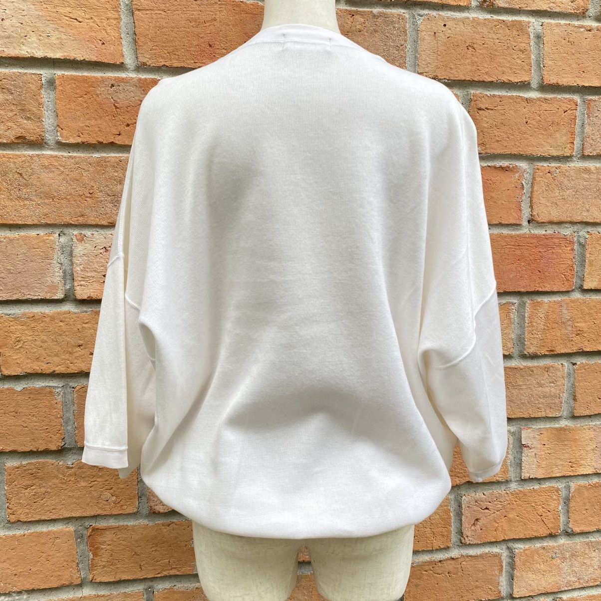 Trussardi TRUSSARDI JEANS White Crest Sweatshirt Size US S / EU 44-46 / 1 - 6 Thumbnail