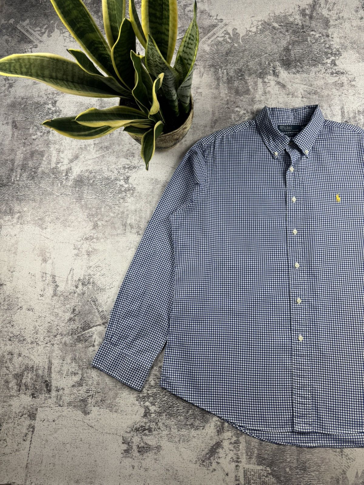Polo Ralph Lauren Polo Ralph Lauren XL Checked Custom Button Blue Men’s Collar LongSleeve Shirt Size US XL / EU 56 / 4 - 2 Thumbnail
