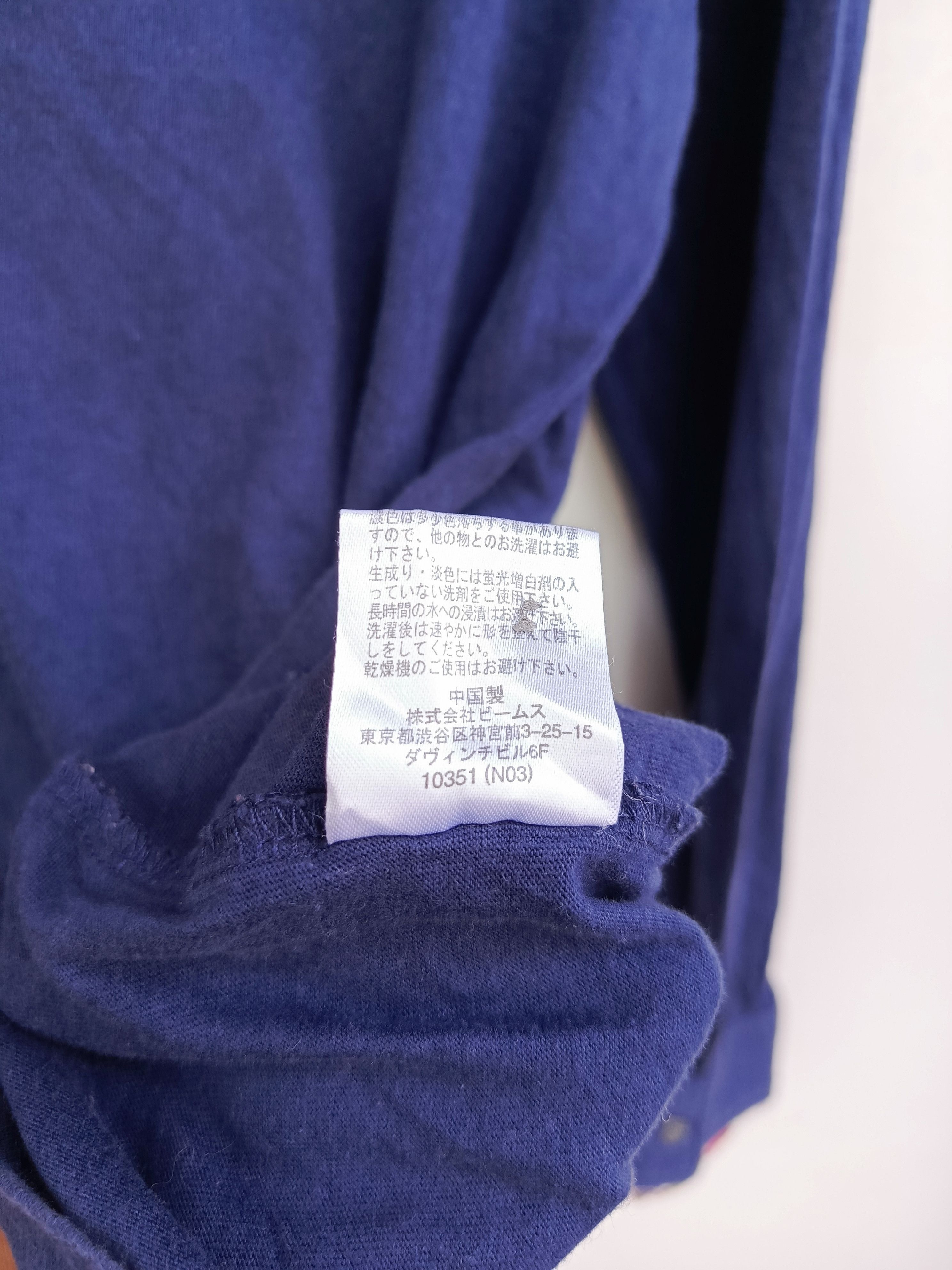 Beams Japan Beams Navy Henley Long Sleeve Minimal Japanese Style Size US L / EU 52-54 / 3 - 7 Thumbnail