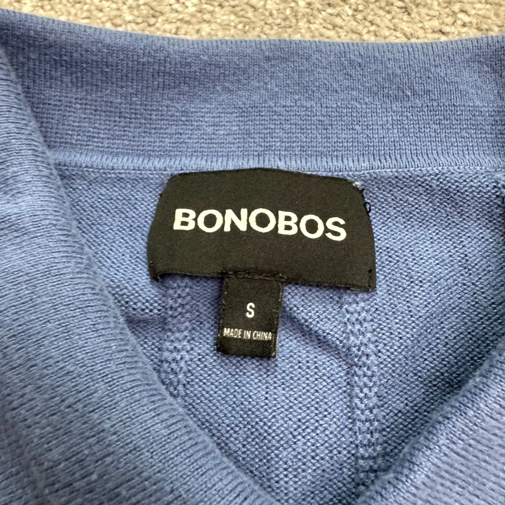 Bonobos Bonobos Button-Up Polo Shirt Mens Small Blue Short Sleeve Casual Knit Size US S / EU 44-46 / 1 - 6 Thumbnail