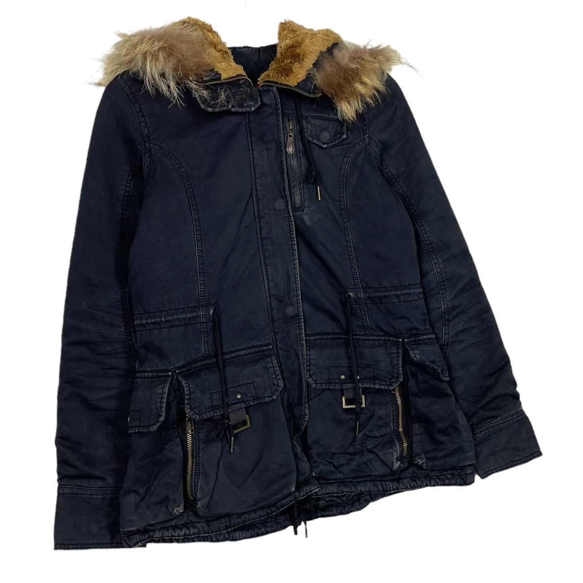 Avirex × Japanese Brand 💥AVIREX SURVIVAL BONDAGE FUR HOODIE JACKET Size US M / EU 48-50 / 2 - 3 Thumbnail