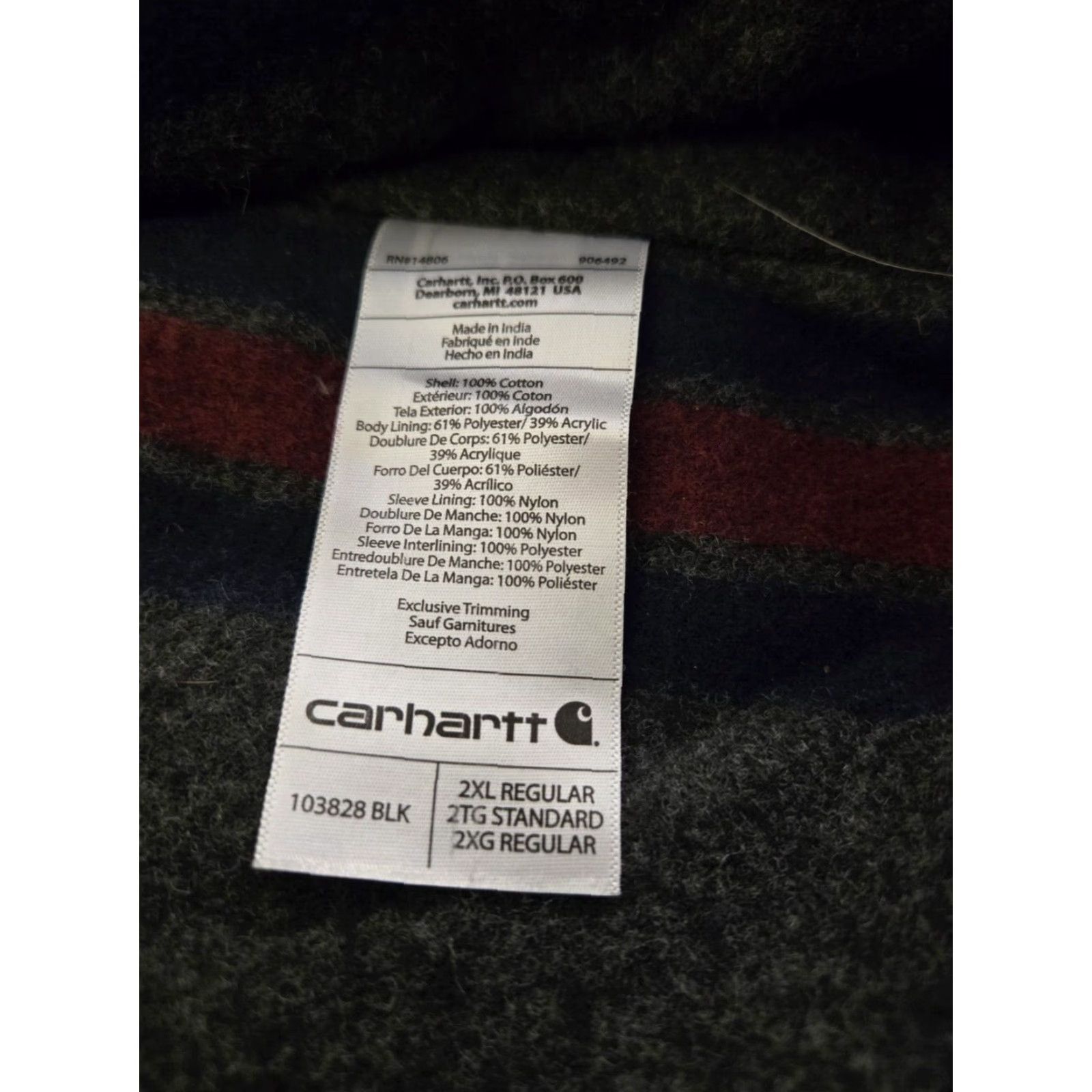 Carhartt Carhartt Detroit Jacket 2XL Black Men Logo Relaxed Canvas Zip Lined Polyester 90s Outdoor USA Vintage No> Size US XXL / EU 58 / 5 - 7 Thumbnail