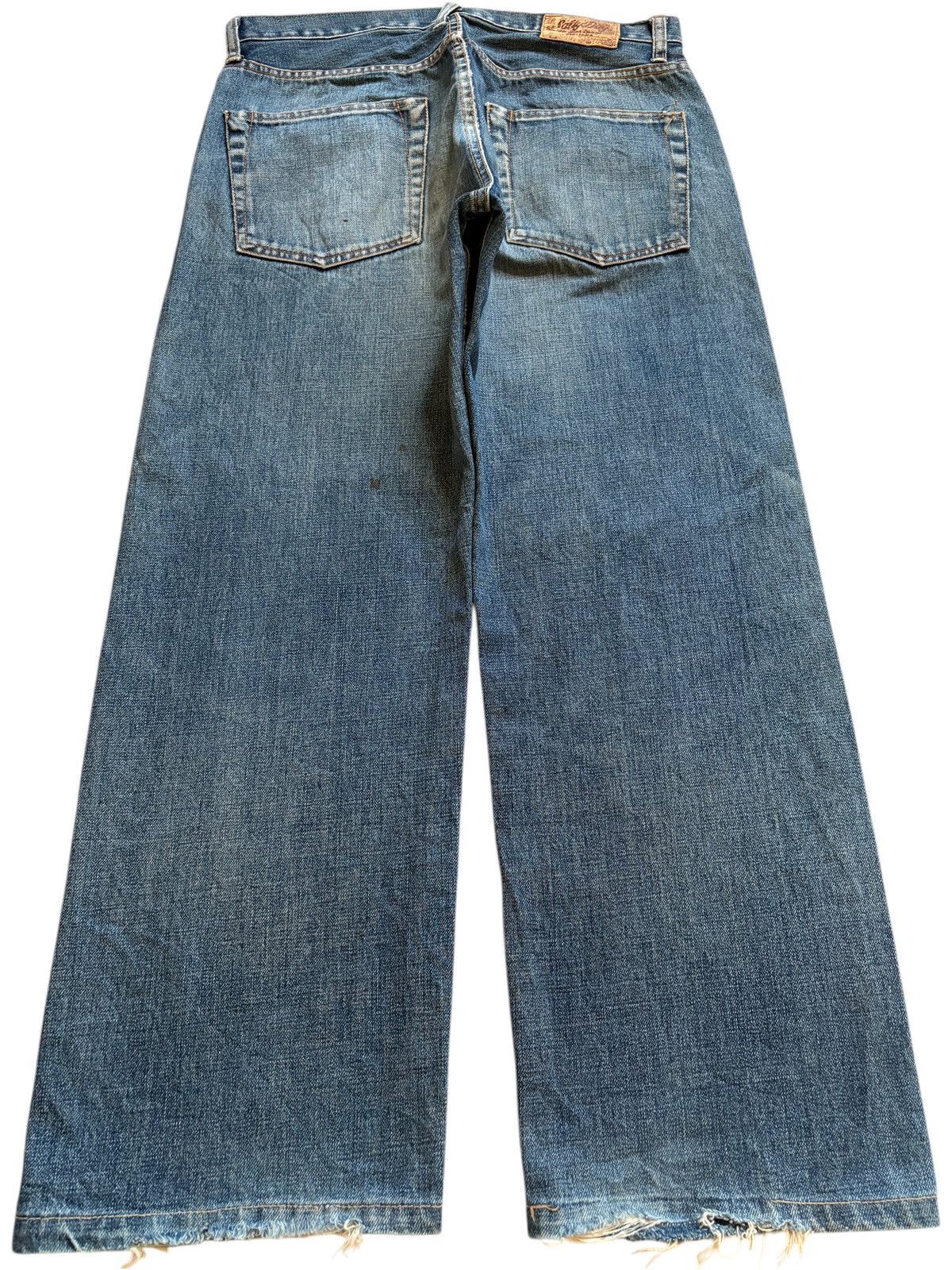Japanese Brand Vintage Japanese Salty Dog Selvedge Mud Wash Baggy Jeans Size US 33 - 3 Thumbnail