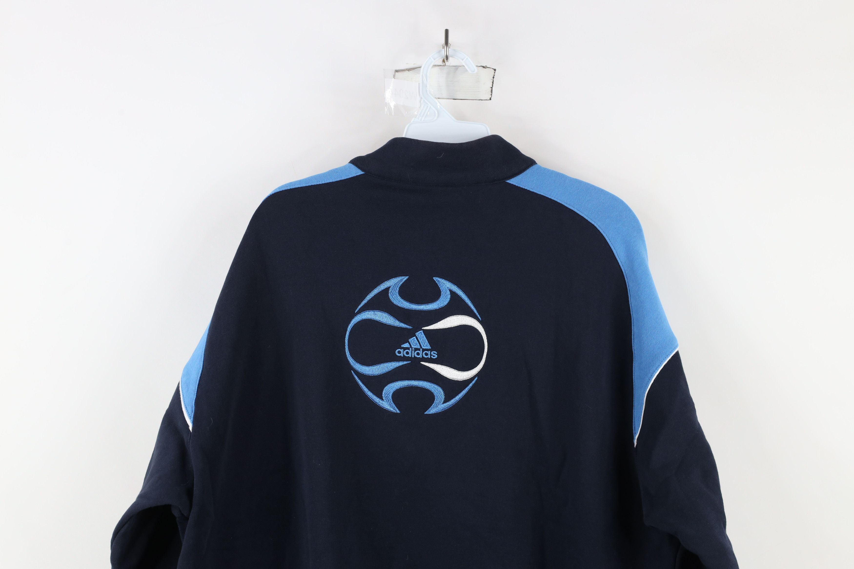 Adidas × Vintage Vintage Adidas Soccer Spell Out Half Zip Pullover Sweatshirt Size US XL / EU 56 / 4 - 13 Thumbnail