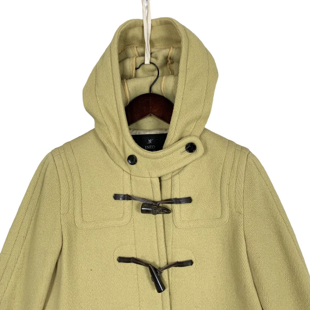 Yohji Yamamoto Vintage Ined by Yohji Yamamoto Wool Duffle Hoodie Coat SizeM Size M / US 6-8 / IT 42-44 - 2 Thumbnail