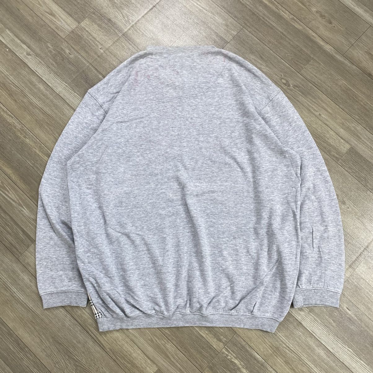 Burberry 1990s Vintage Burberrys London Nova Check Grey Long Sleeve Size US L / EU 52-54 / 3 - 12 Thumbnail