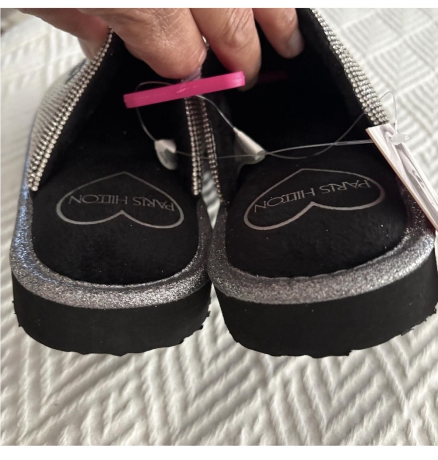 Other (Paris Hilton) Glamorous Silver Slippers Size US 5 / IT 35 - 5 Thumbnail