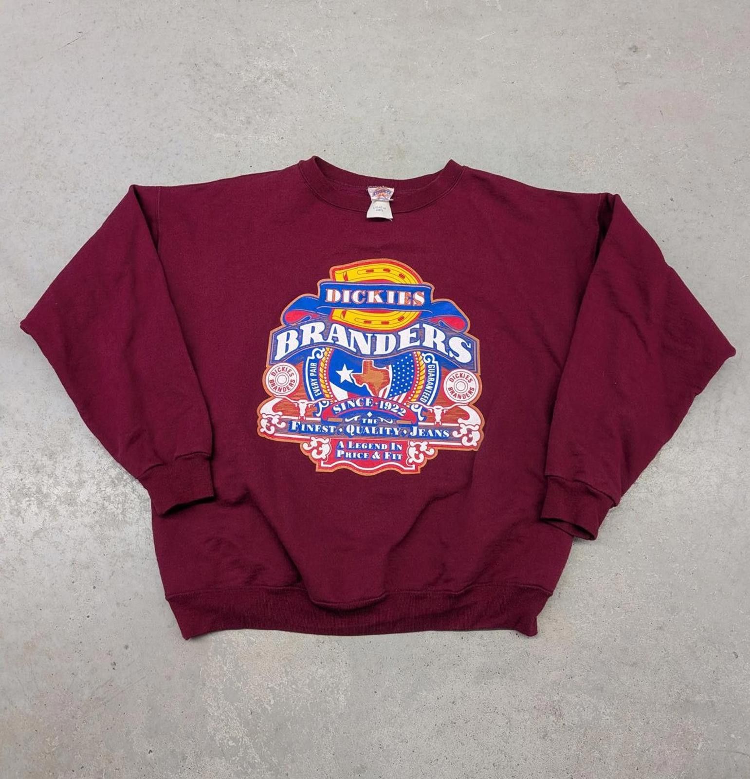 Dickies Vintage 90s Dickies Branders Cowboy Crew Neck Sweater Size US L / EU 52-54 / 3 - 1 Thumbnail