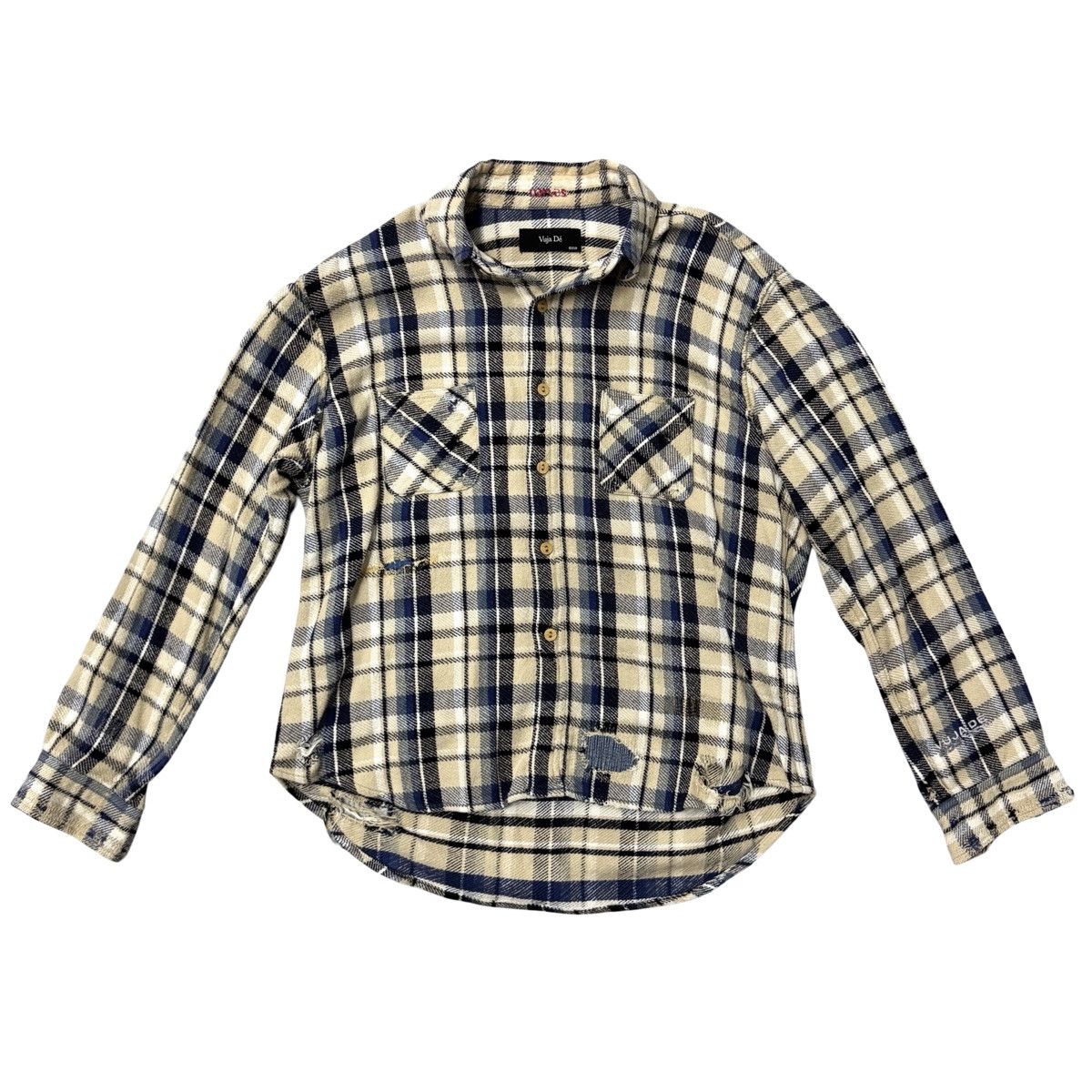 トップス Vujade 010 ross check flannel shirt Vujade 010 Ross Vintage Plaid Flannel Shirts Casual Loose