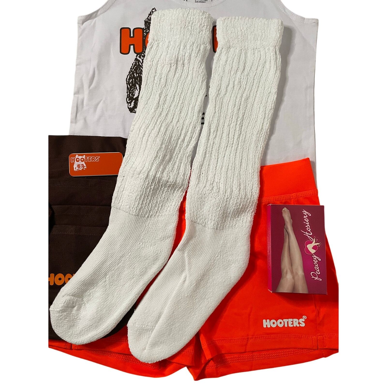 Other New Hooters Tank Shorts Pouch Name Tag Socks Pantyhose Xs Size XS / US 0-2 / IT 36-38 - 12 Thumbnail