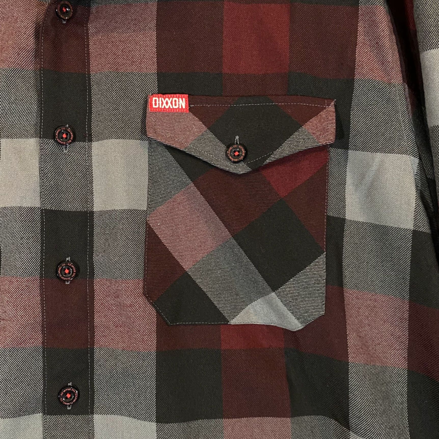 Vintage VINTAGE Dixxon Flannel The Brawler Mens 2XL Burgundy Black Gray Long Sleeve Shirt Size US XXL / EU 58 / 5 - 4 Thumbnail