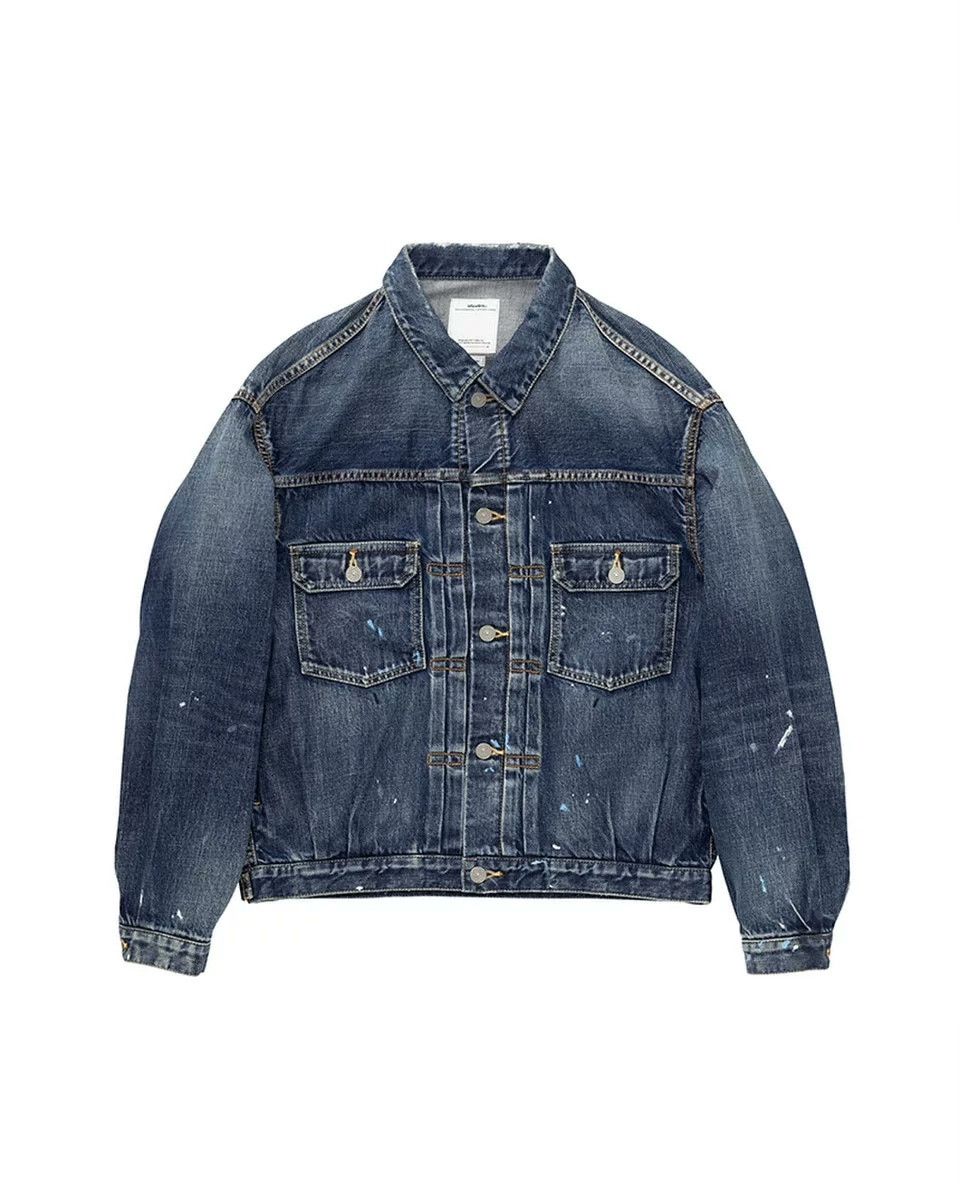 Visvim VISVIM 101XX DMGD Blue Denim Jacket Size US XXL / EU 58 / 5 - 1 Thumbnail