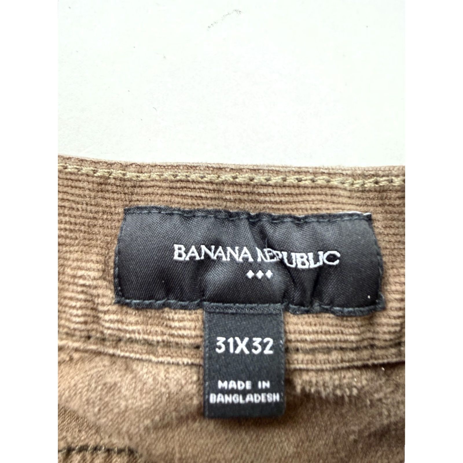 Banana Republic Banana Republic Travel Cord Mens Pants 29x27 Brown Corduroy Chino Stretch Casual Size US 29 - 3 Thumbnail
