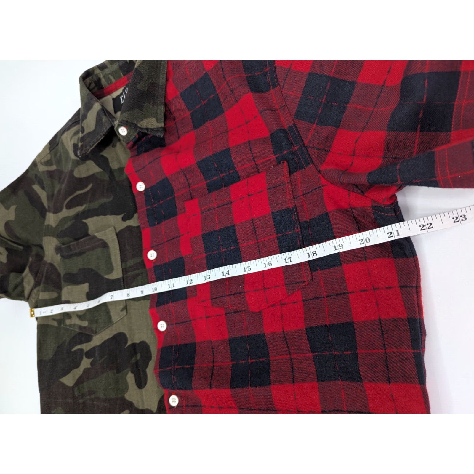Vintage Civil Regime Shirt Men’s Medium The Rebel Tour Buffalo Plaid Camo Split Button Short Sleeve Shirt Size US M / EU 48-50 / 2 - 4 Thumbnail