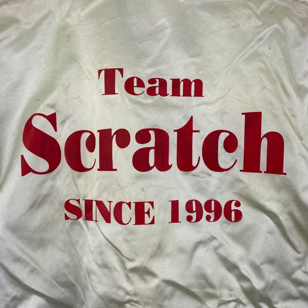 Vintage Vintage 90s Team Scratch Jacket Big Logo Spellout Sportswear Size US L / EU 52-54 / 3 - 4 Thumbnail