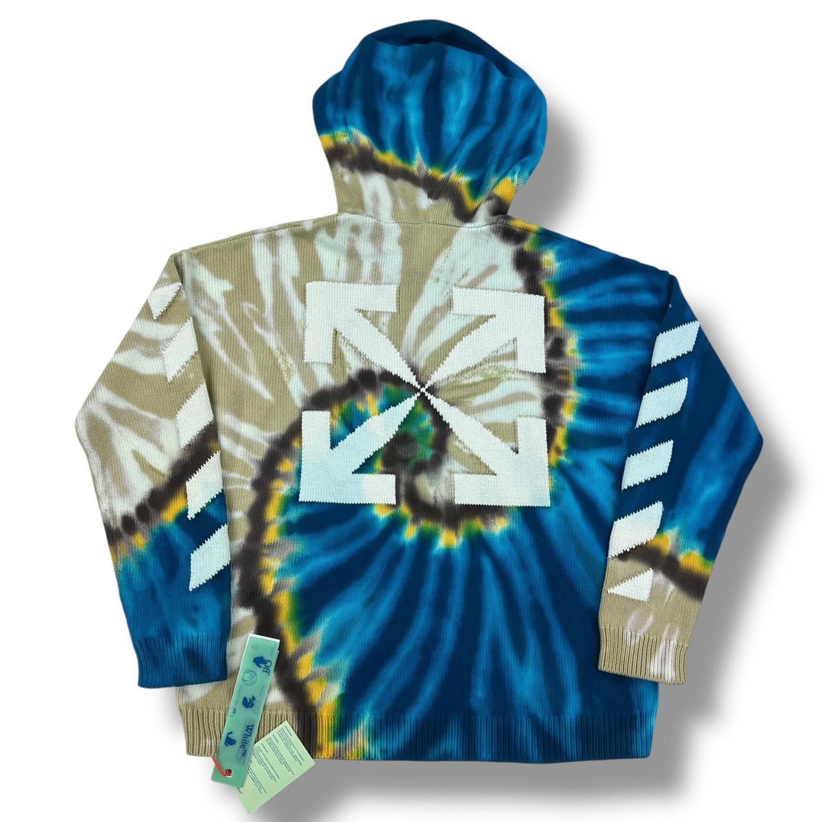 Off-White Off-White Arrows Tie Dye Knitted Hoodie Size US L / EU 52-54 / 3 - 3 Thumbnail