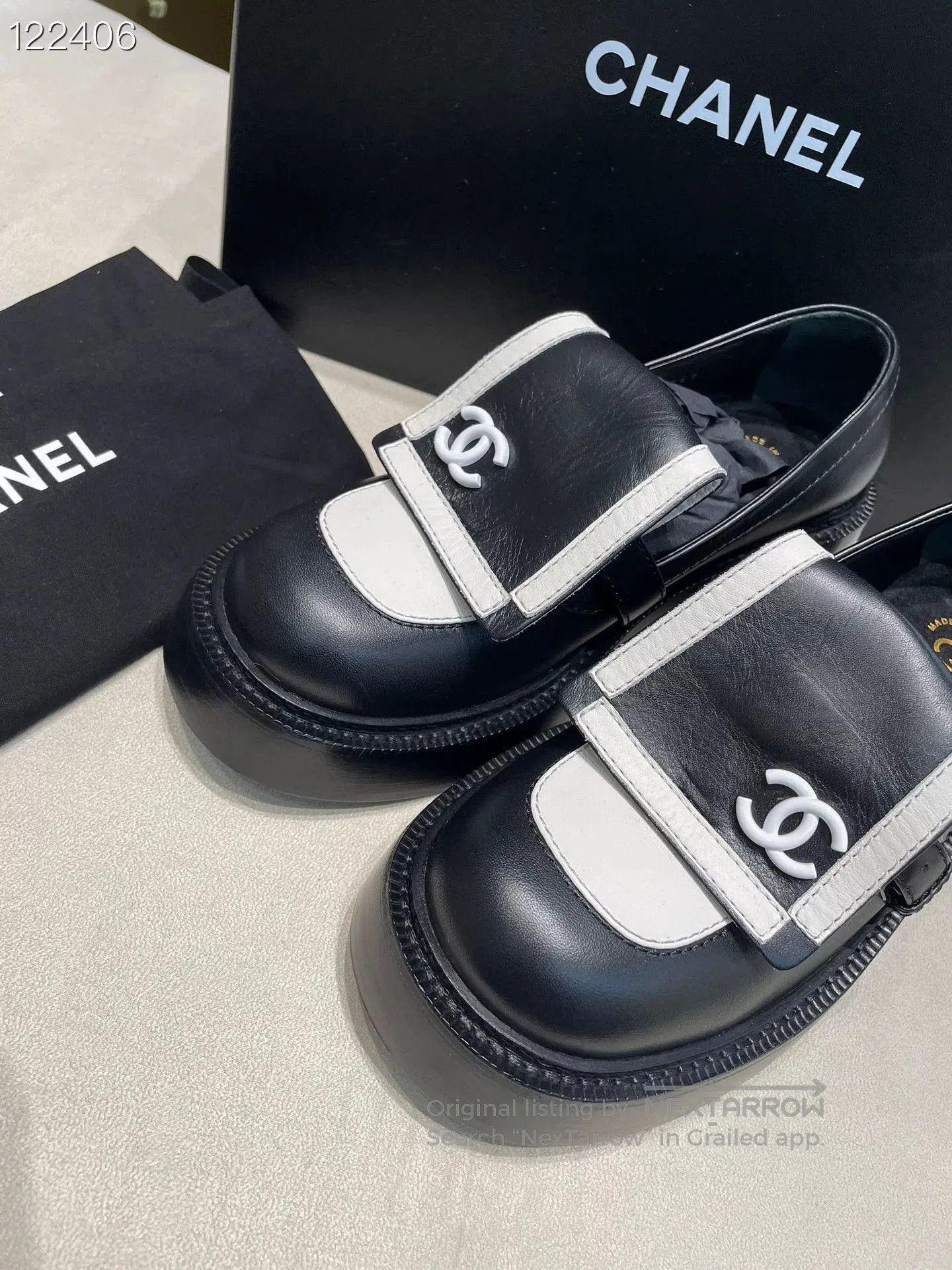 Chanel Chanel Panda Black White Loafers. Size US 5.5 / IT 35.5 - 3 Thumbnail