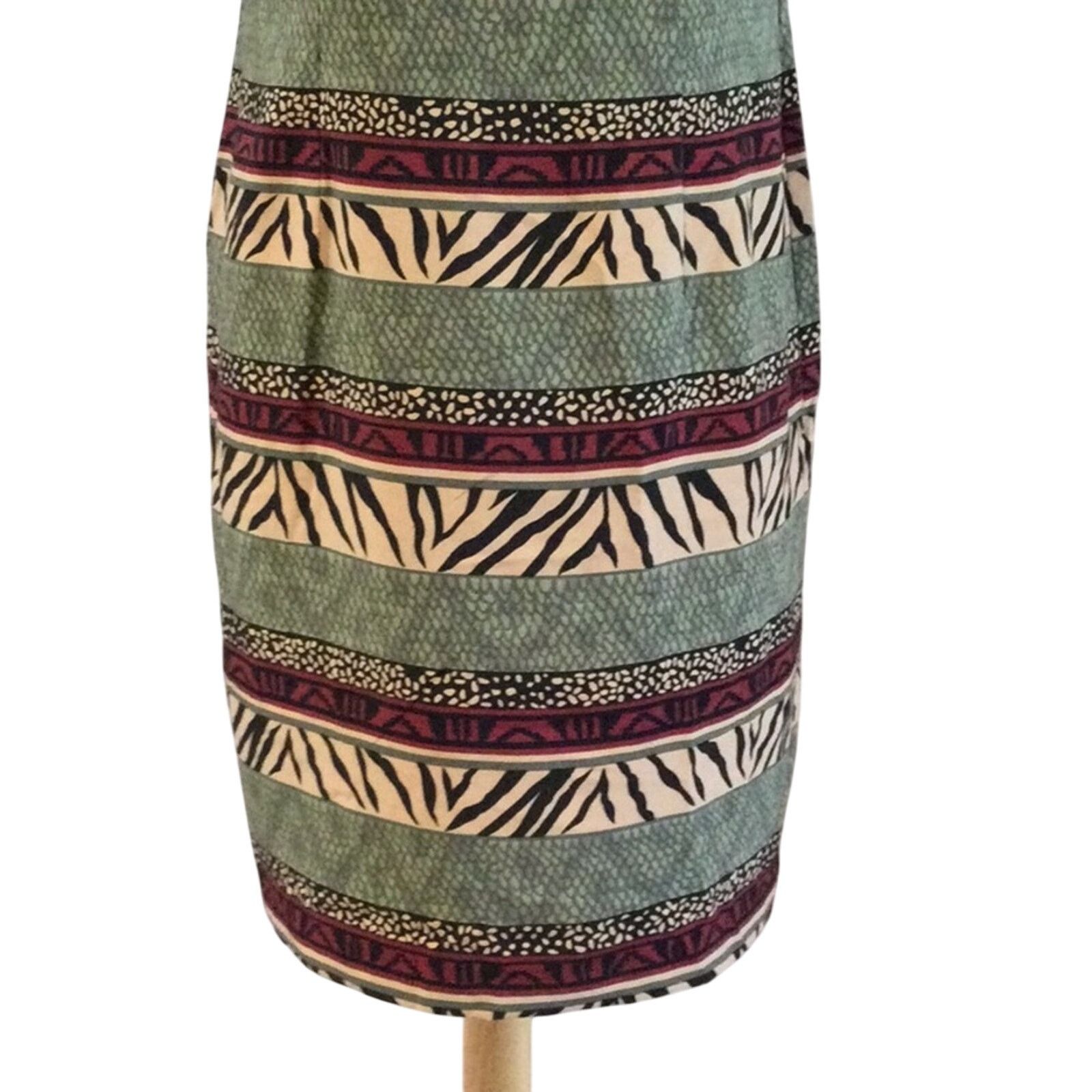 Other Kathie Lee Collection Multicolor S/L A-line Dress Size 12 Size XL / US 12-14 / IT 48-50 - 3 Thumbnail