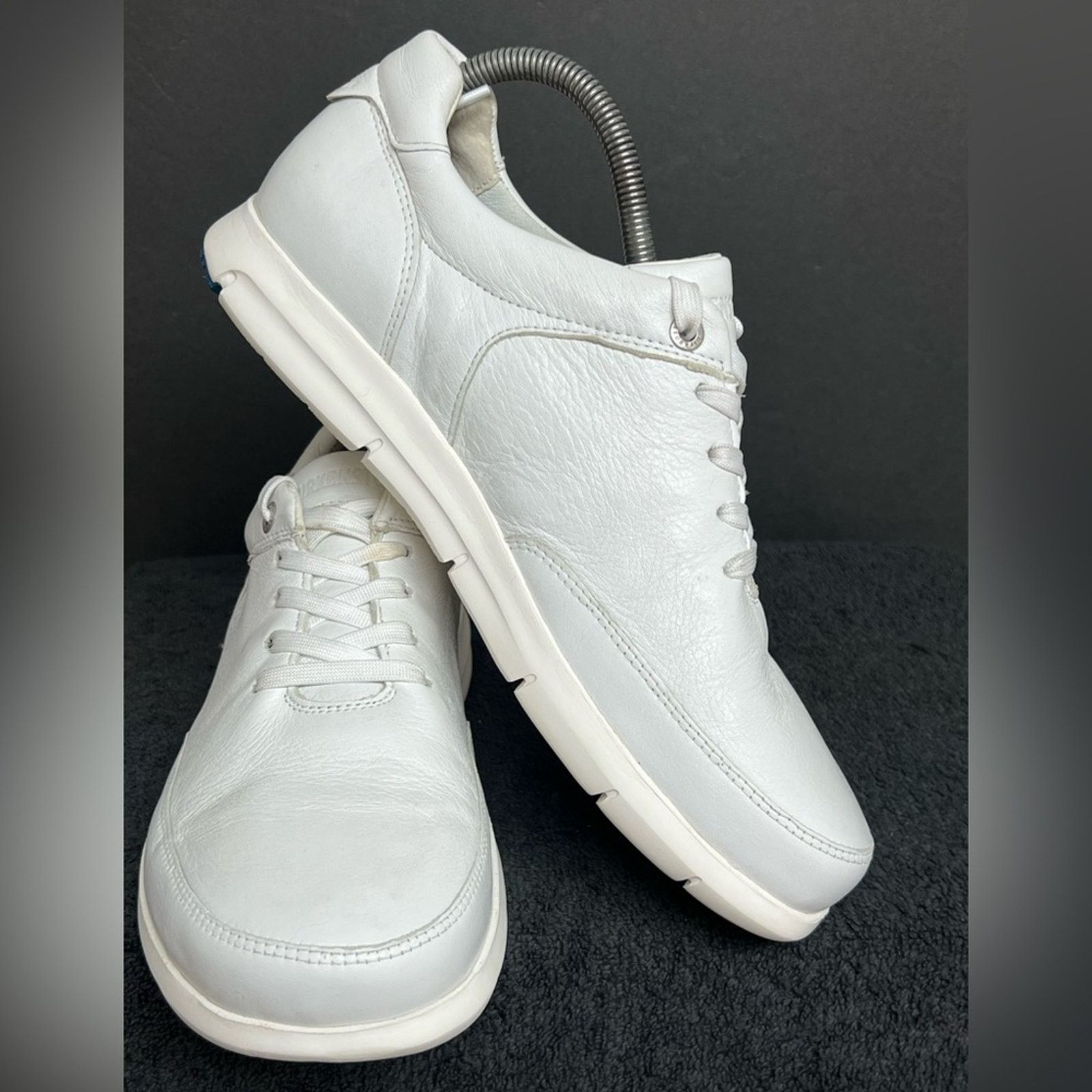 Birkenstock Birkenstock Manitoba Mens White Leather Shoes Size 41 US 8M Size US 8 / EU 41 - 2 Thumbnail