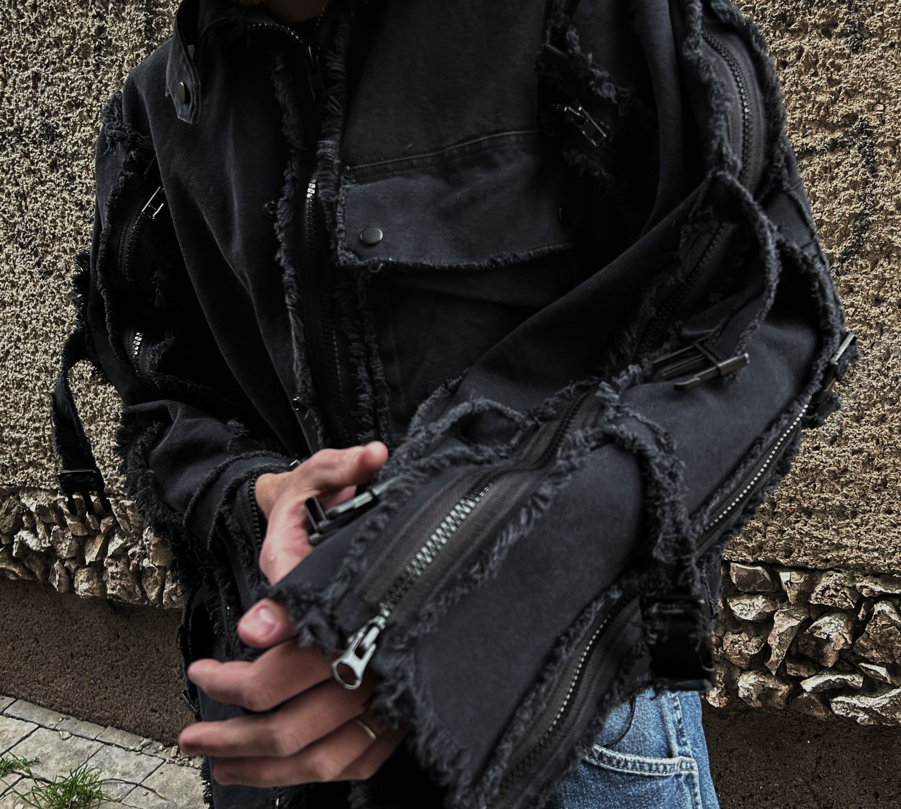 Hysteric Glamour Archive Distressed Double Layer Jacket Deconstructed Style Size US L / EU 52-54 / 3 - 12 Thumbnail