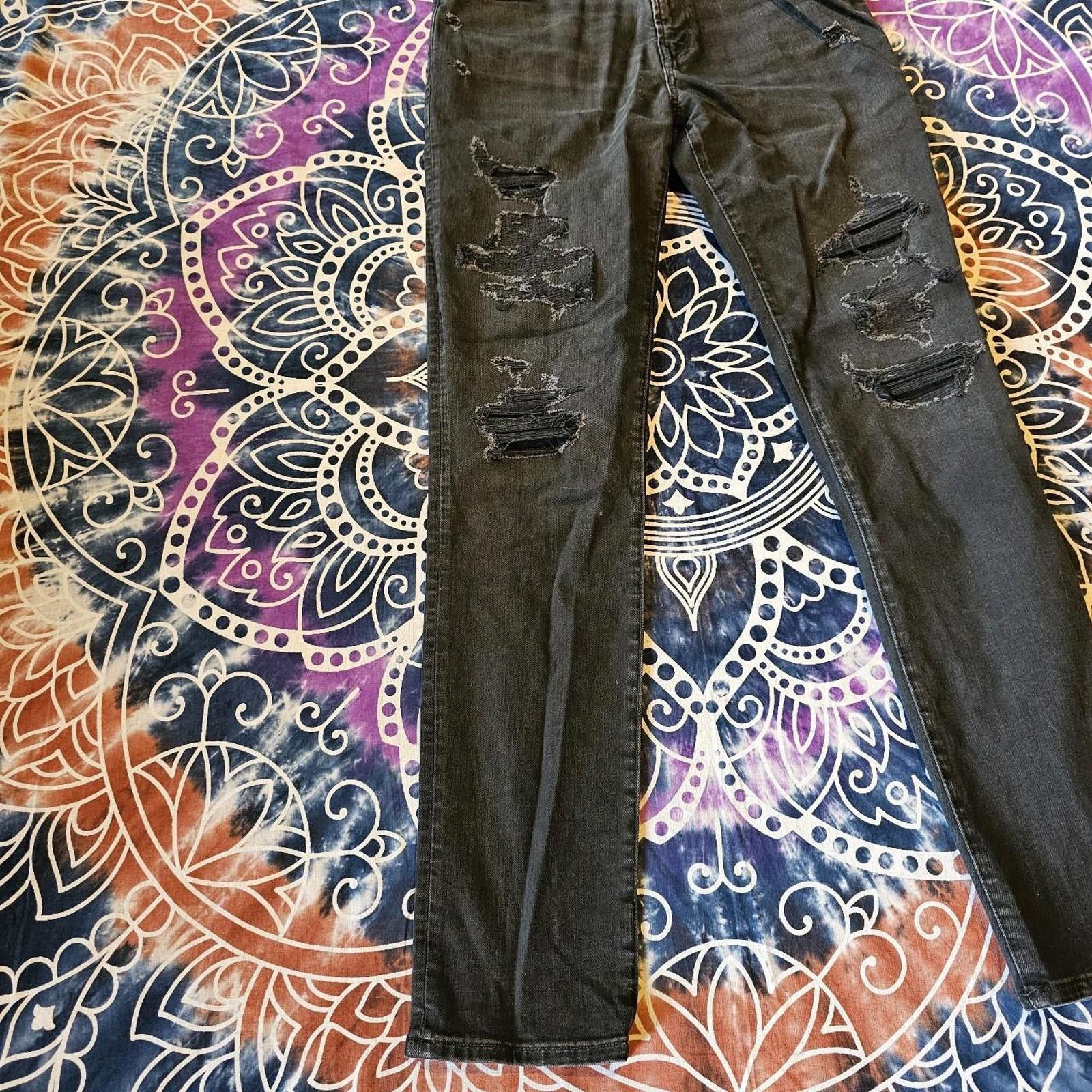 American Eagle Outfitters American Eagle Outfitters Men's Distressed Black Jeans Size US 32 / EU 48 - 2 Thumbnail