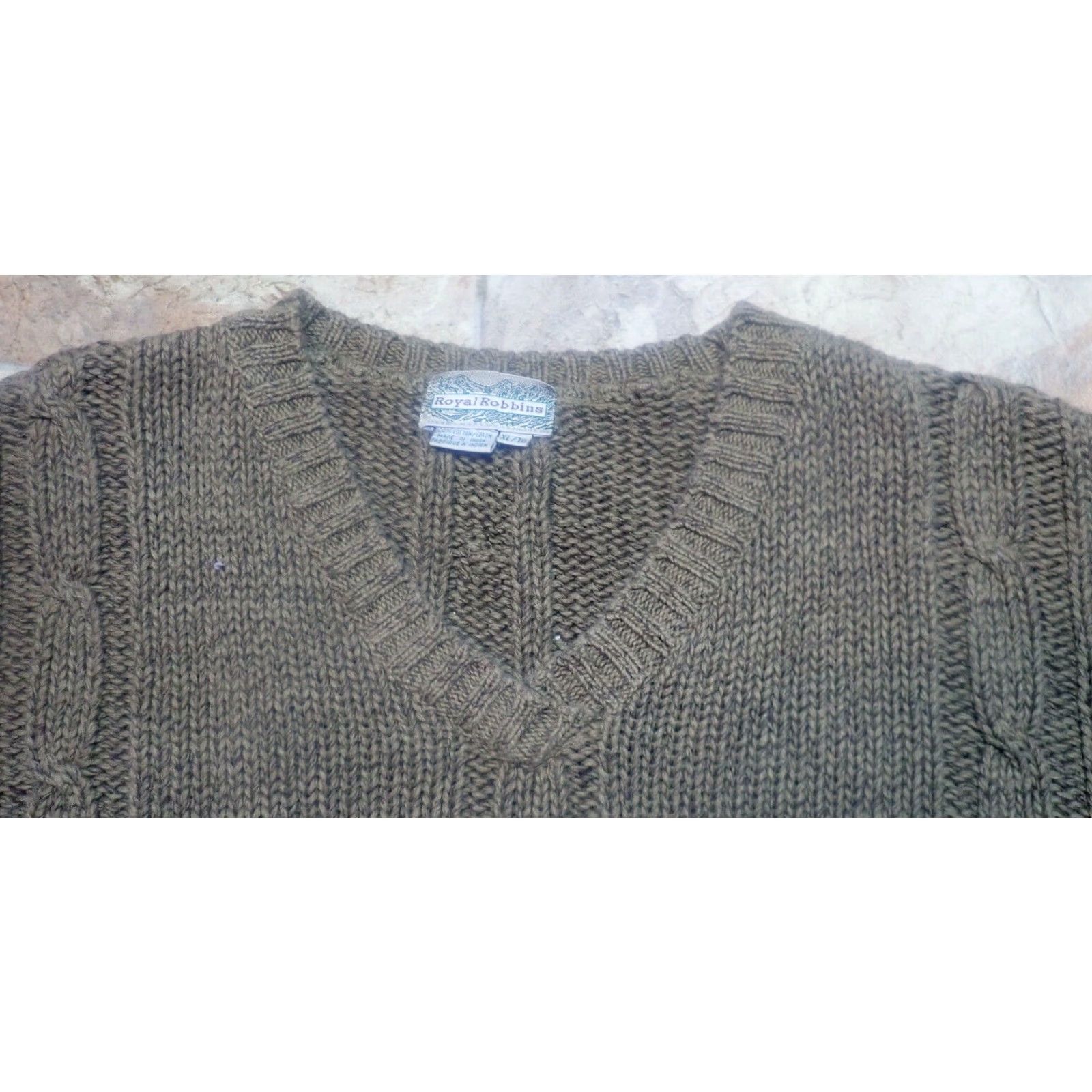 Royal Robbins VINTAGE Royal Robbins Heavyweight Cable Knit Pullover Sweater XL Classic Outdoor Mens Size US XL / EU 56 / 4 - 5 Thumbnail
